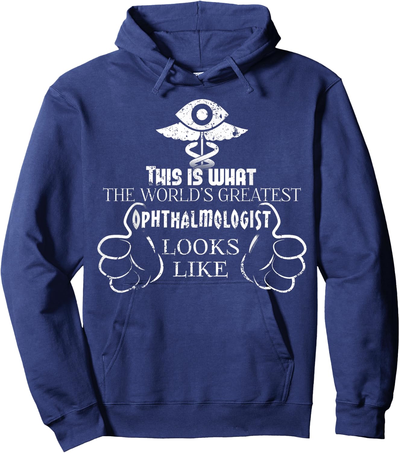 Worlds Greatest Ophthalmologist T Shirt Eye Doctor Shirt Hoodie - Hoodie | Navy