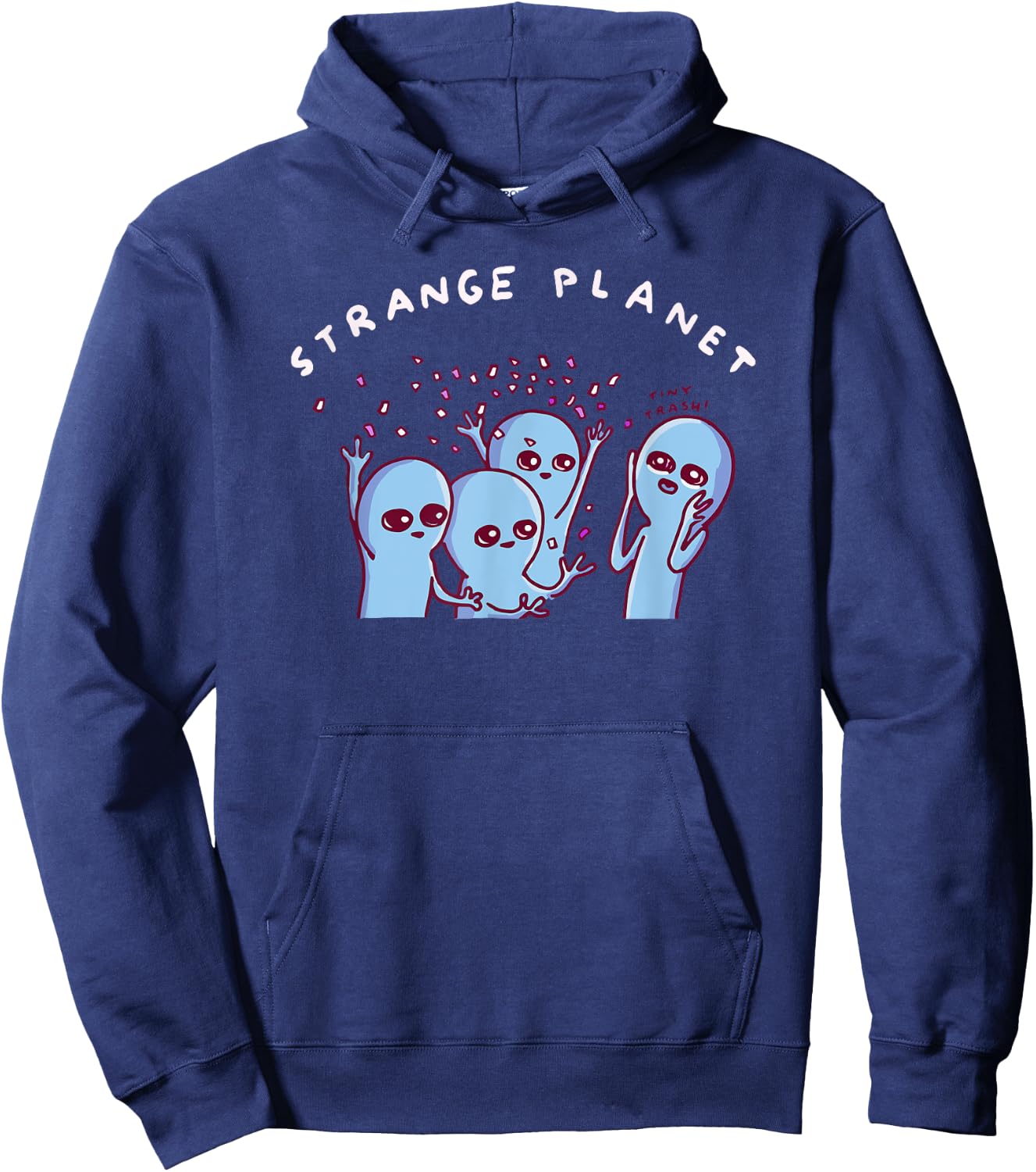 Threadless Nathan W. Pyle Strange Planet Special Graphic Hoodie - Hoodie | Navy