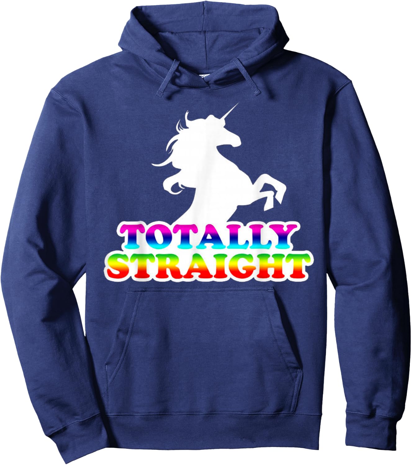 AW Fashions Totally Straight - Gay Pride Premium Hoodie - Hoodie | Navy