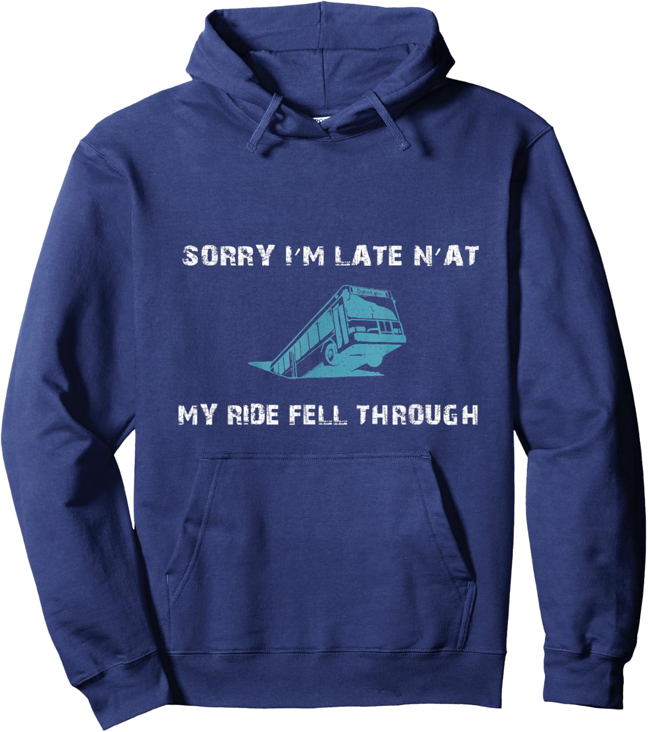 Pittsburgh Bus in Sinkhole Gift Women Funny Gift Hoodie - Hoodie | Navy