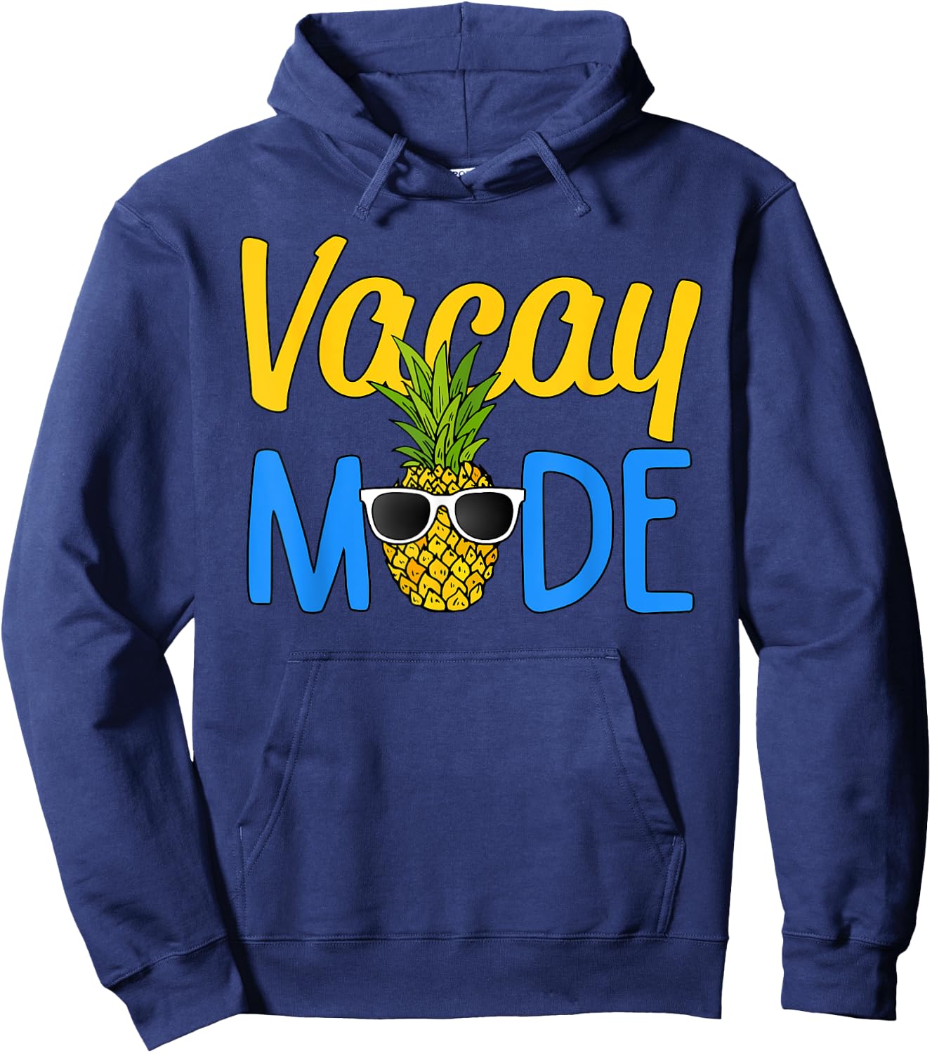 Vacay Mode Pineapple Funny Family Vacation Beach Holiday Men Women Girls Kids Hoodie - Hoodie | Navy