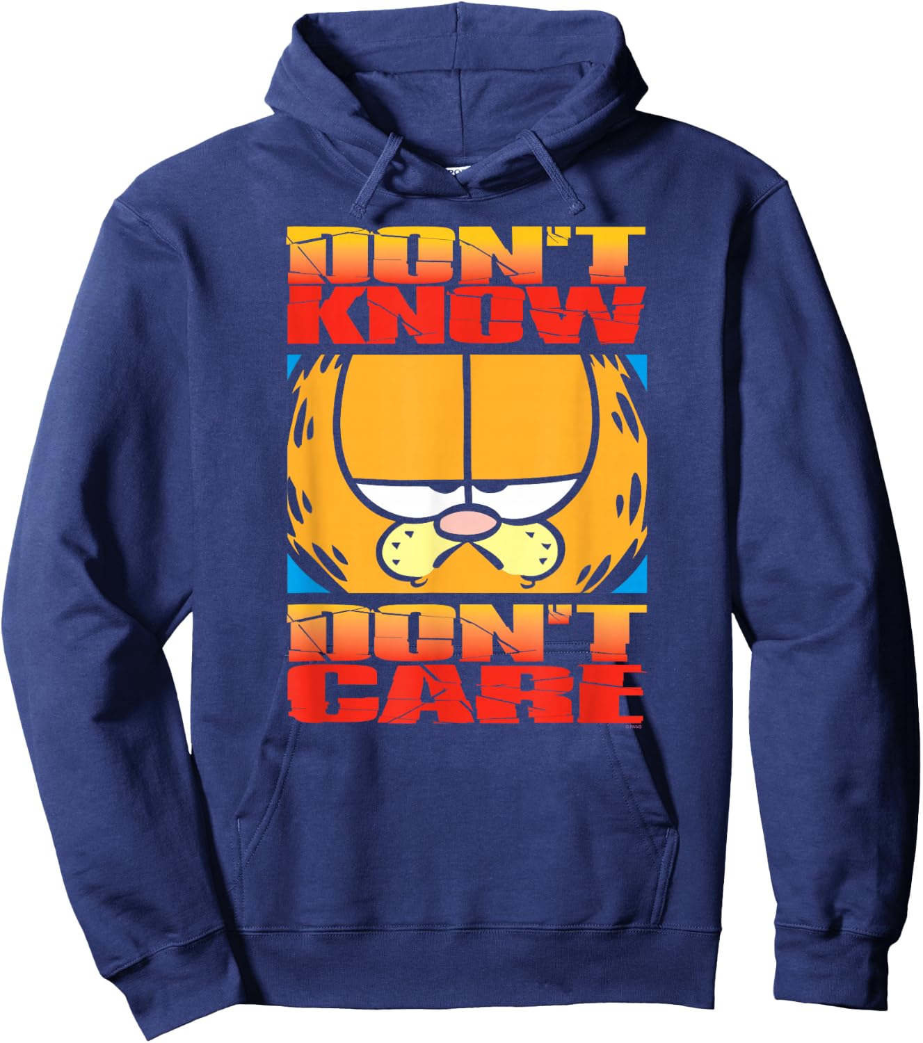 Garfield Don't Know Dont Care Hoodie - Hoodie | Navy