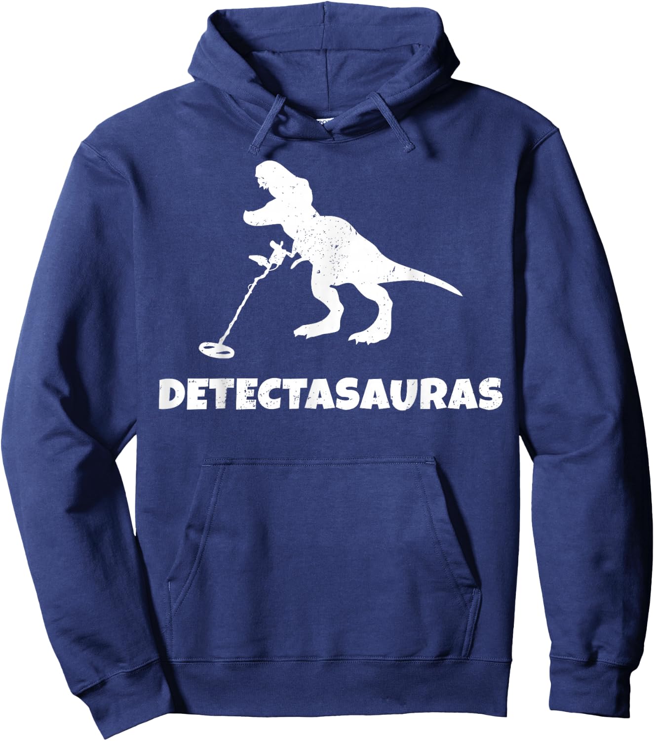 Funny T Rex Metal Detector Detecting Treasure Hunting Gift Hoodie - Hoodie | Navy