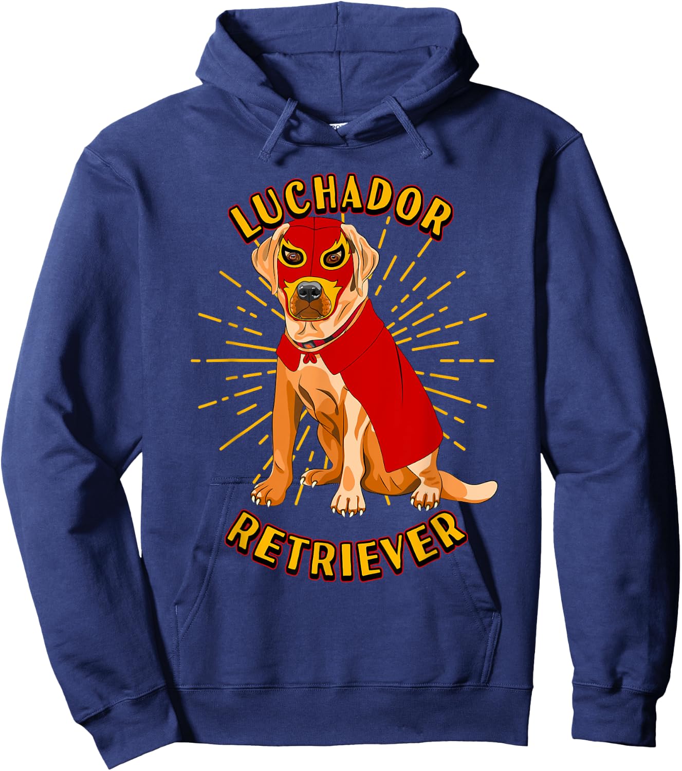 Lucha Libre Dog Wears Luchador Wrestling Mask Men Women Girls Kids Hoodie - Hoodie | Navy