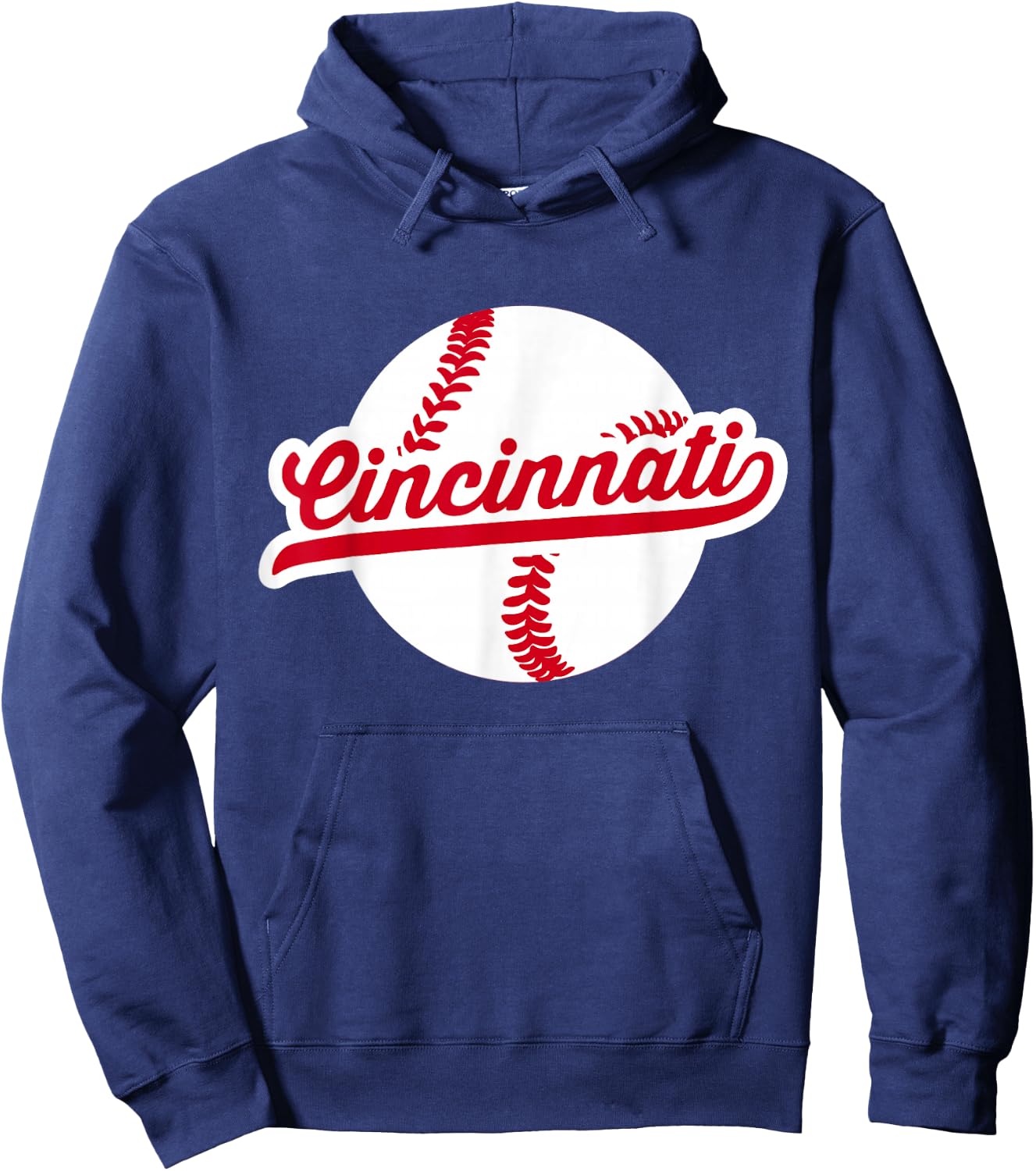 Cincinnati Baseball Vintage Ohio Pride Love City Red Hoodie - Hoodie | Navy