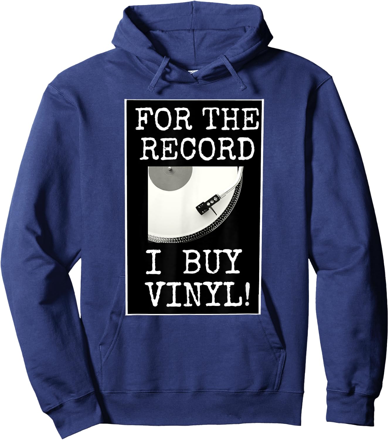 Collectors Vinyl Music Albums LP Records & 45's. Rock, Metal Hoodie - Hoodie | Navy