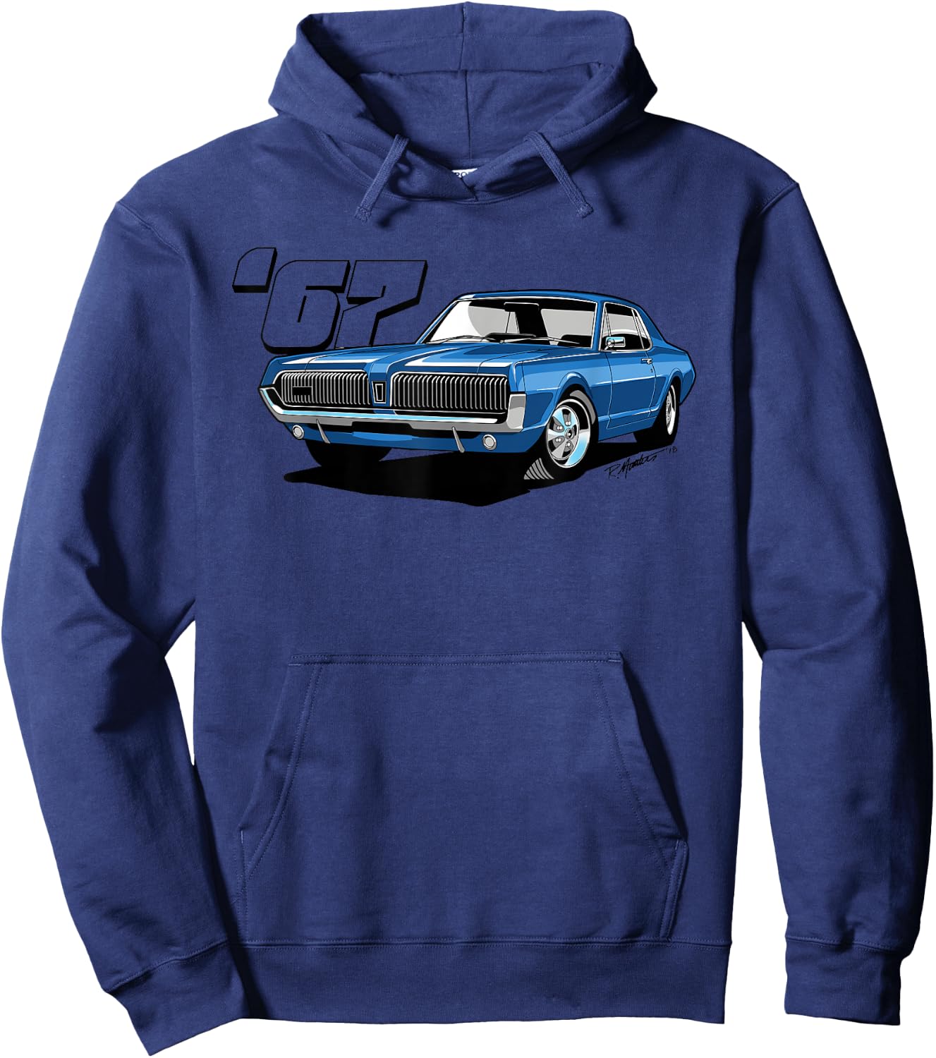 1967 Mercury Cougar Graphic Hoodie - Hoodie | Navy