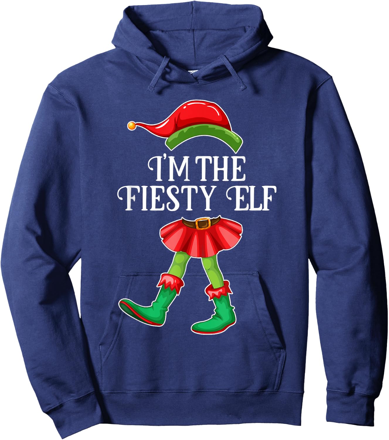 I'm the Feisty Elf Christmas Matching Family Group Gift Hoodie - Hoodie | Navy