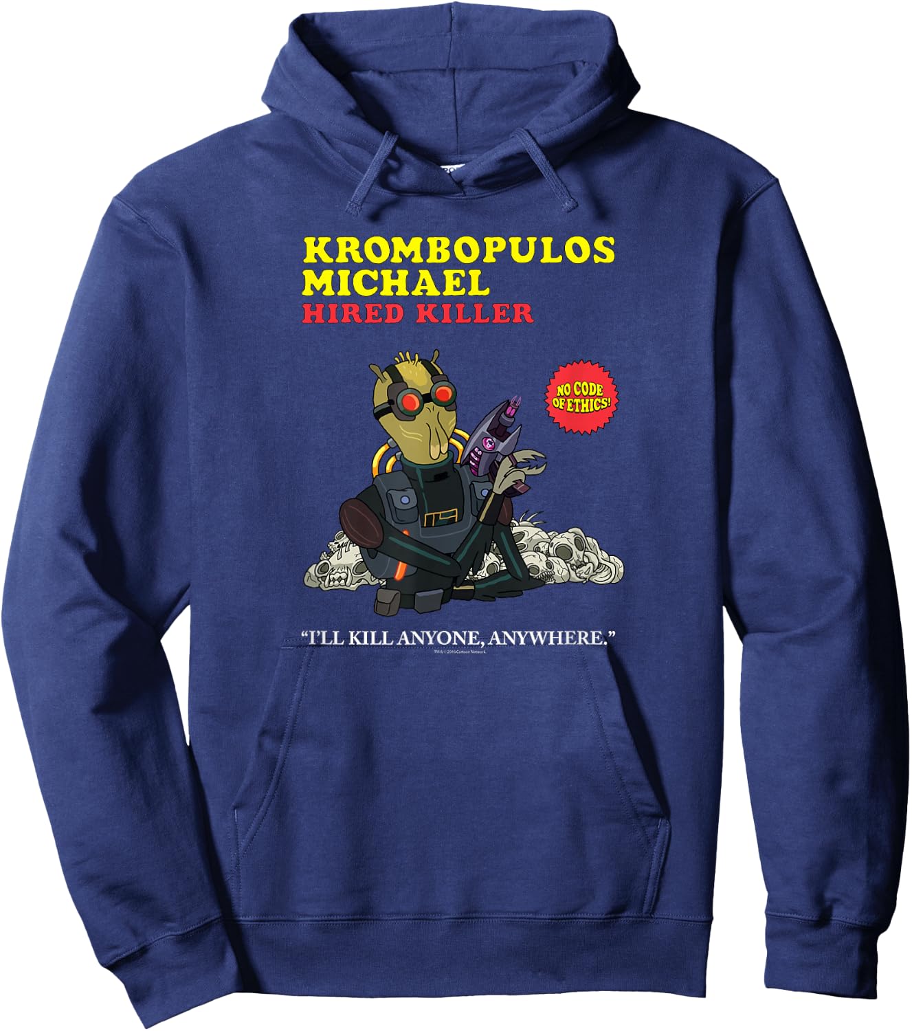 Rick & Morty Krombopulos Michael Hoodie - Hoodie | Navy