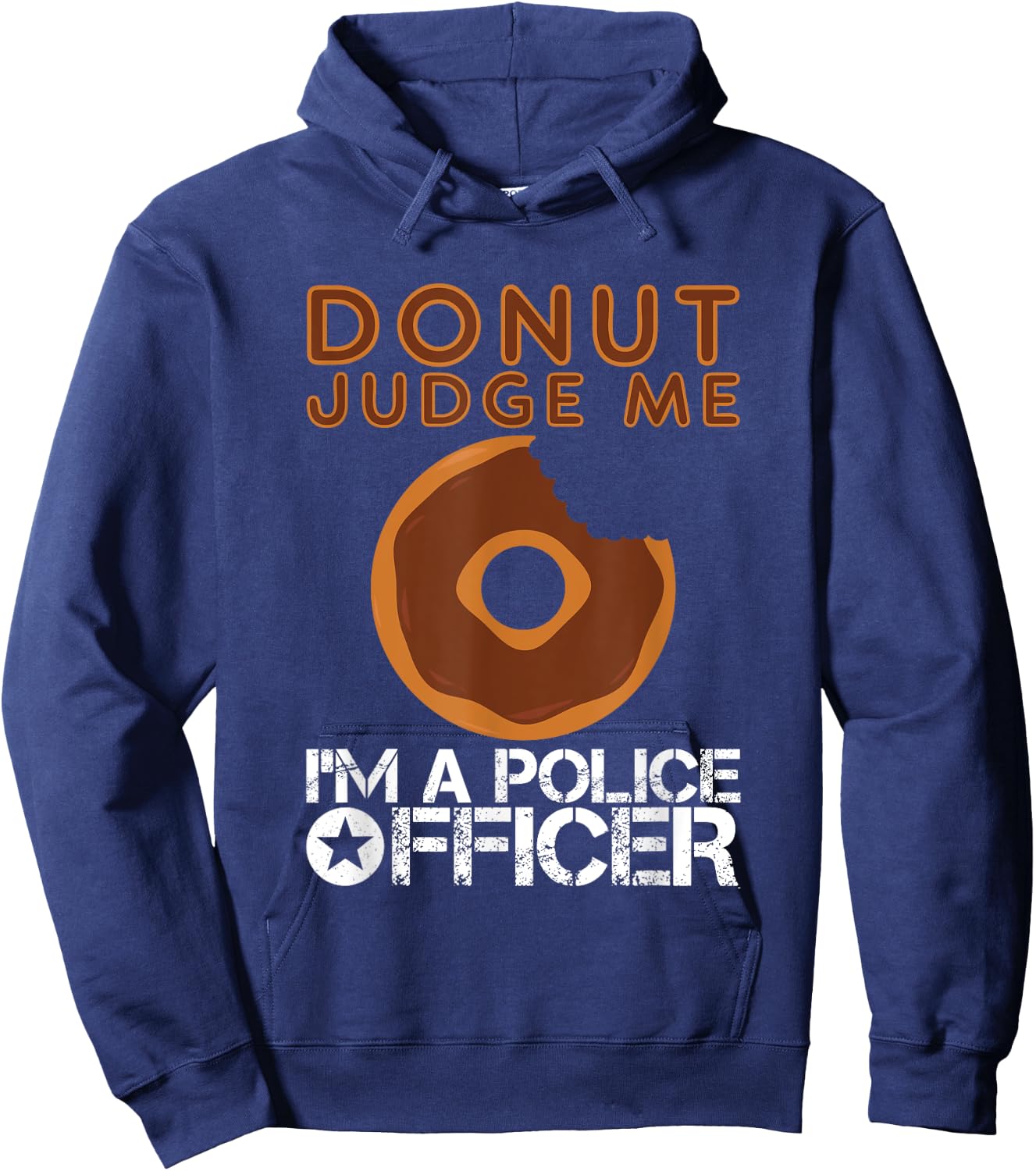 Funny Donut Police Officer Pun Gift Gag Policeman Shirt Hoodie - Hoodie | Navy