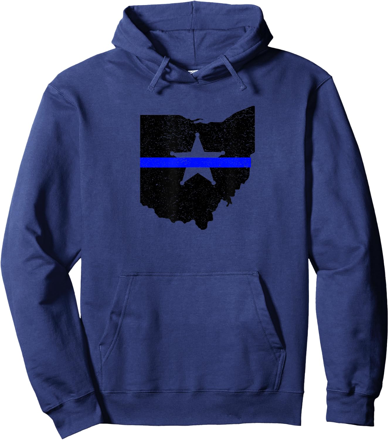Ohio Thin Blue Line Law Enforcement Deputy Sheriff Gift Hoodie - Hoodie | Navy