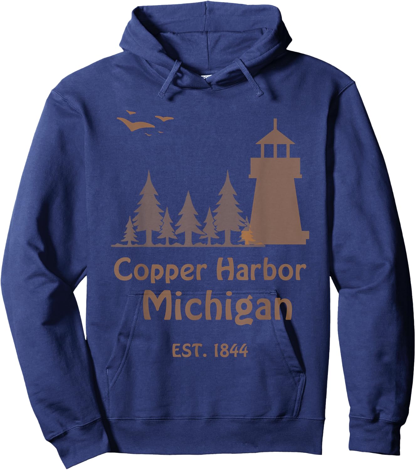 Summer in Copper Harbor Michigan Travel Apparel Men Women Hoodie - Hoodie | Navy