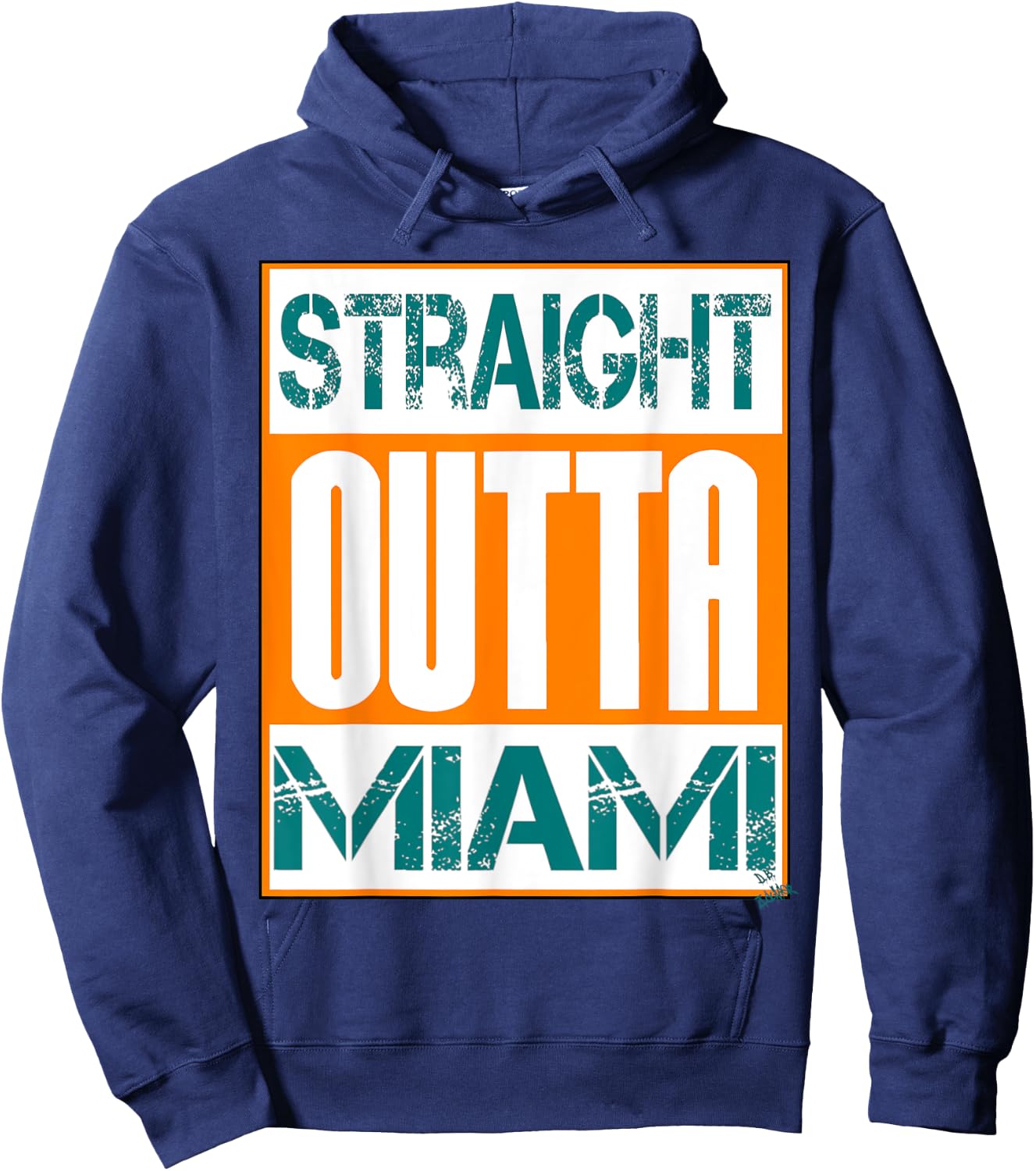 Miami shirt hip hop - city name - straight outta Miami Hoodie - Hoodie | Navy