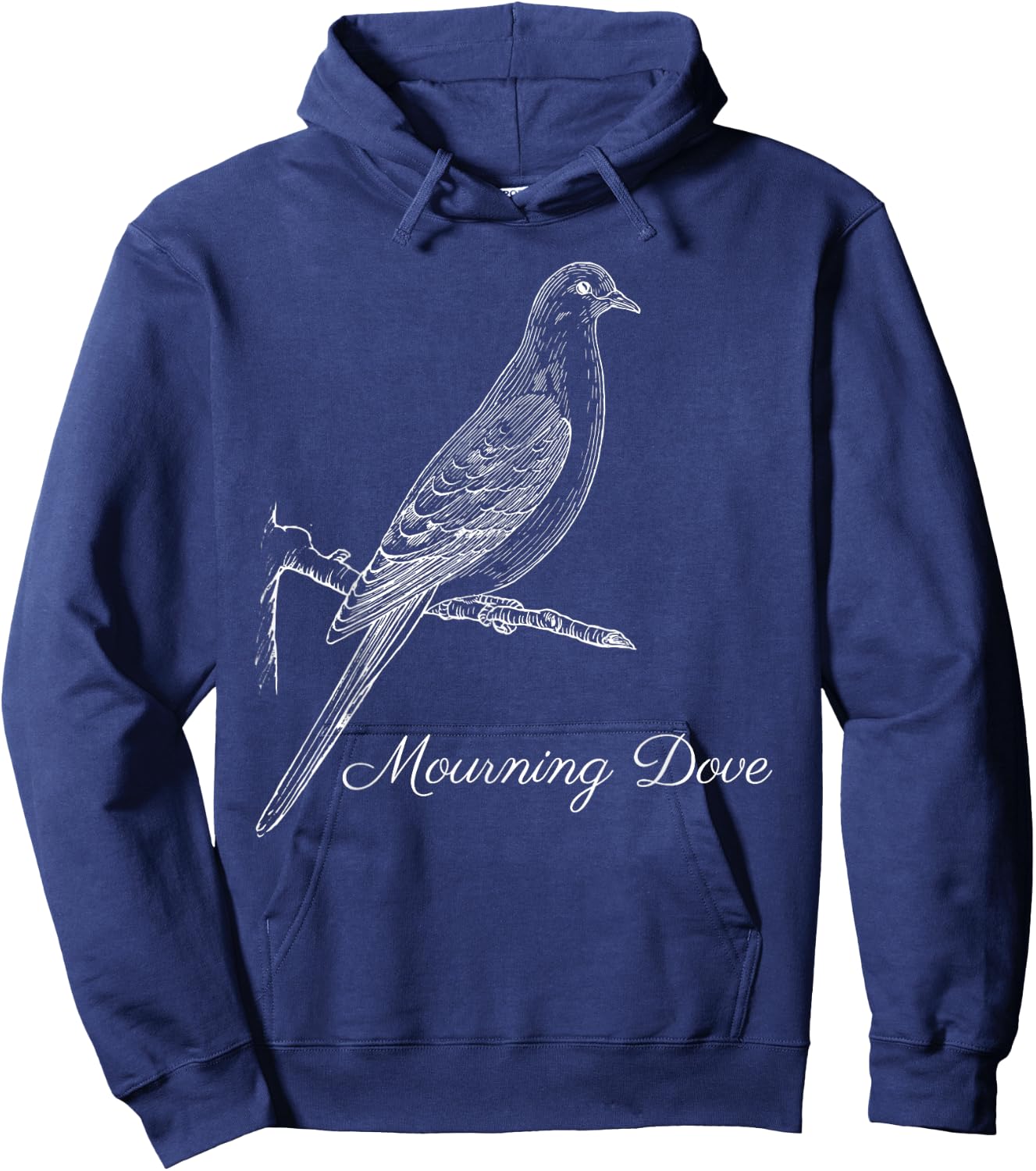 Mourning Dove Bird Shirt Ornithology White Lines Hoodie - Hoodie | Navy