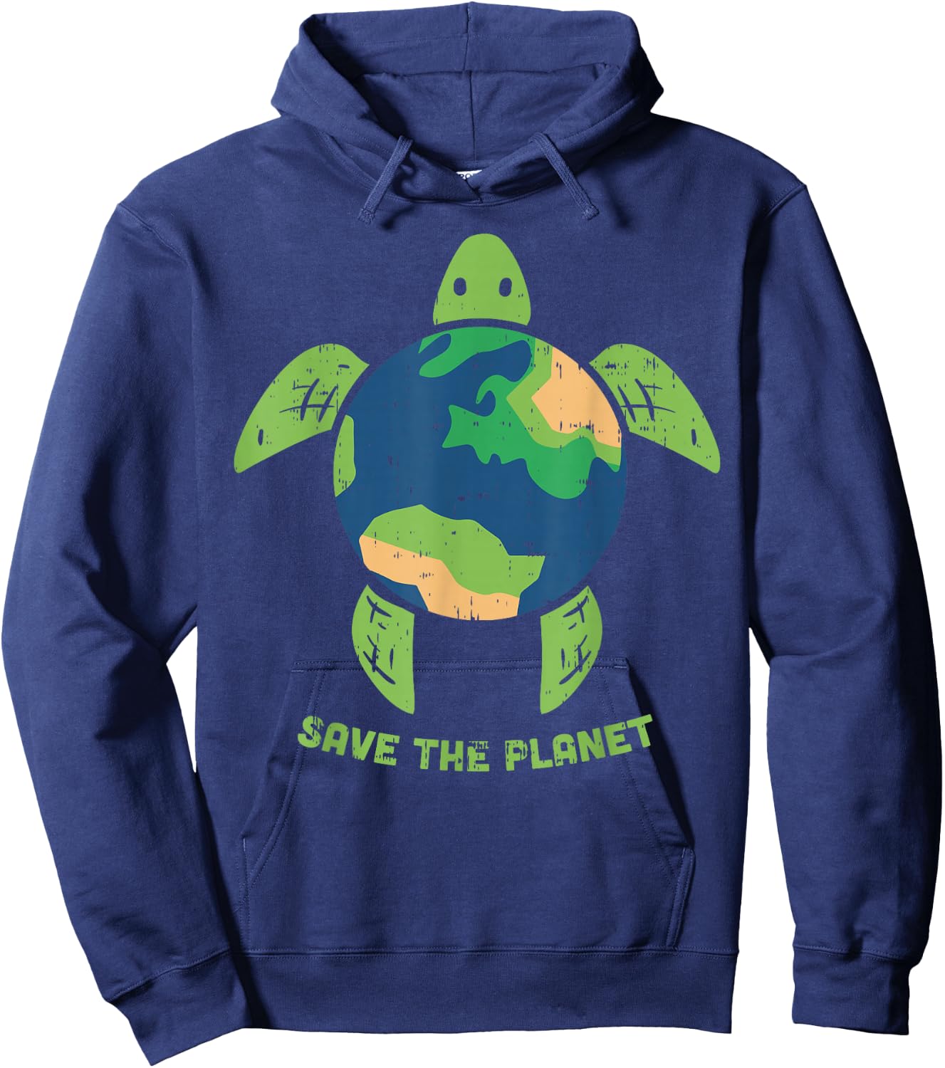 Save The Planet Earth Day Environment Turtle Recycle Ocean Hoodie - Hoodie | Navy