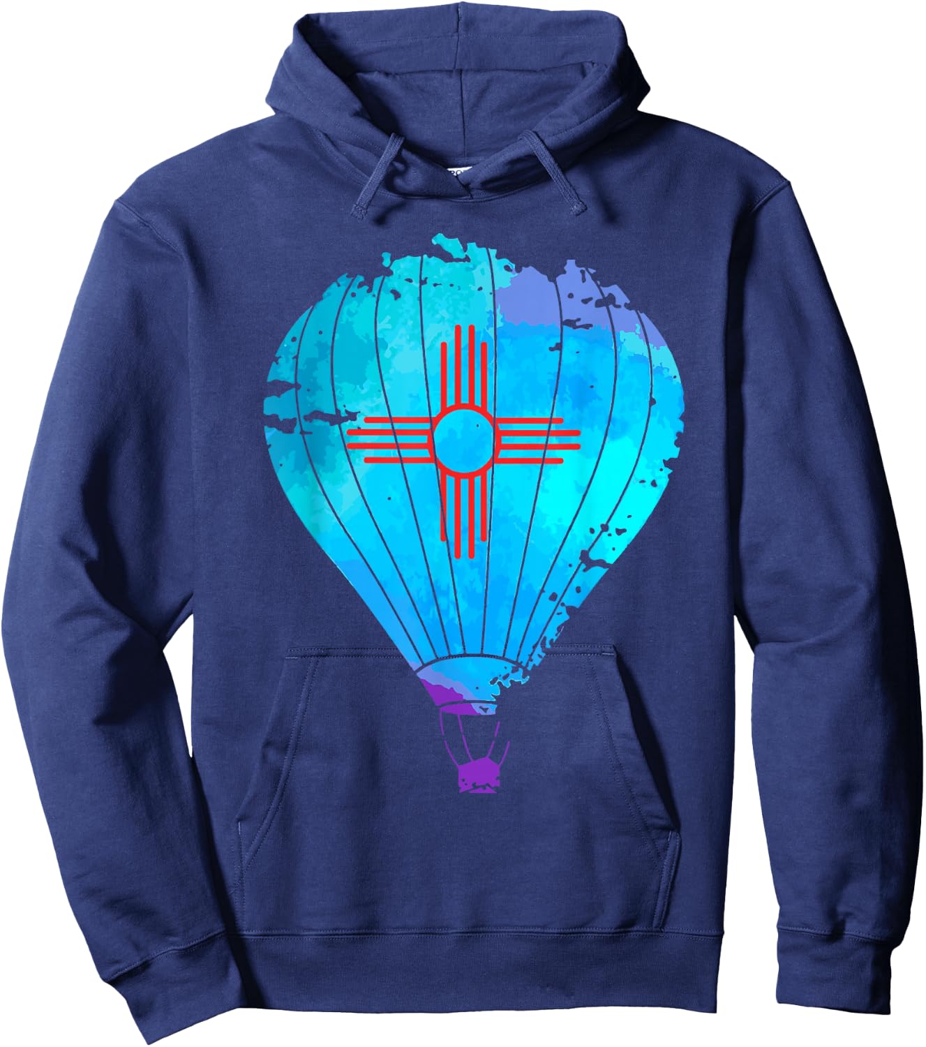 New Mexico Festival Hot Air Balloon Zia Gift T Shirt Hoodie - Hoodie | Navy