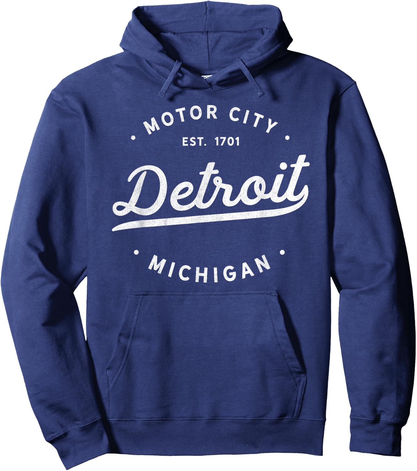 Classic Retro Vintage Detroit Michigan Motor City Hoodie - Hoodie | Navy
