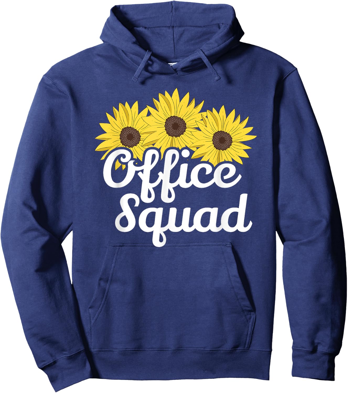 Cute Office Squad Secretary Sunflower Admin Appreciation Hoodie - Hoodie | Navy