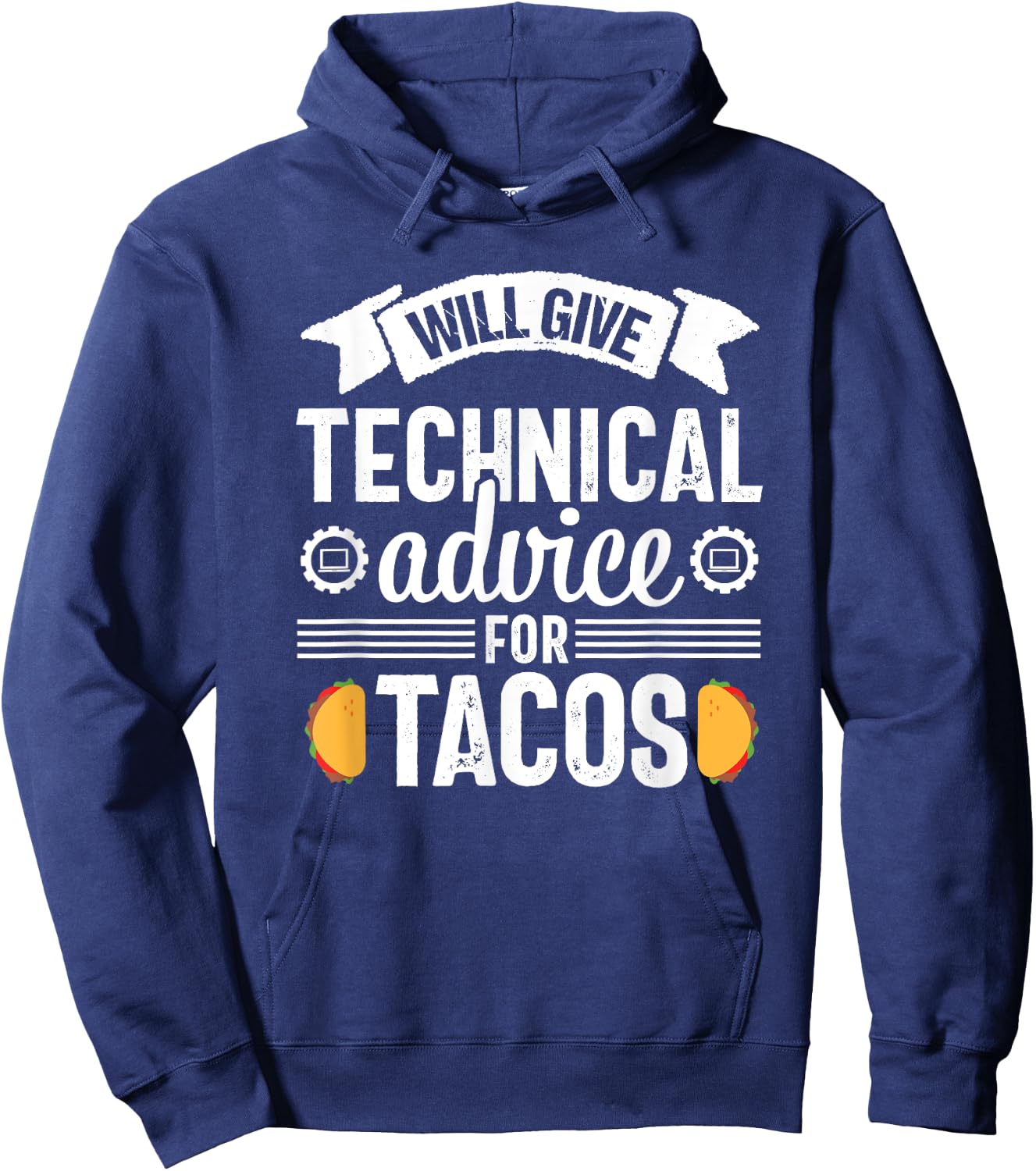 Computer Tech Advice Tacos Funny Programmer Hoodie - Hoodie | Navy