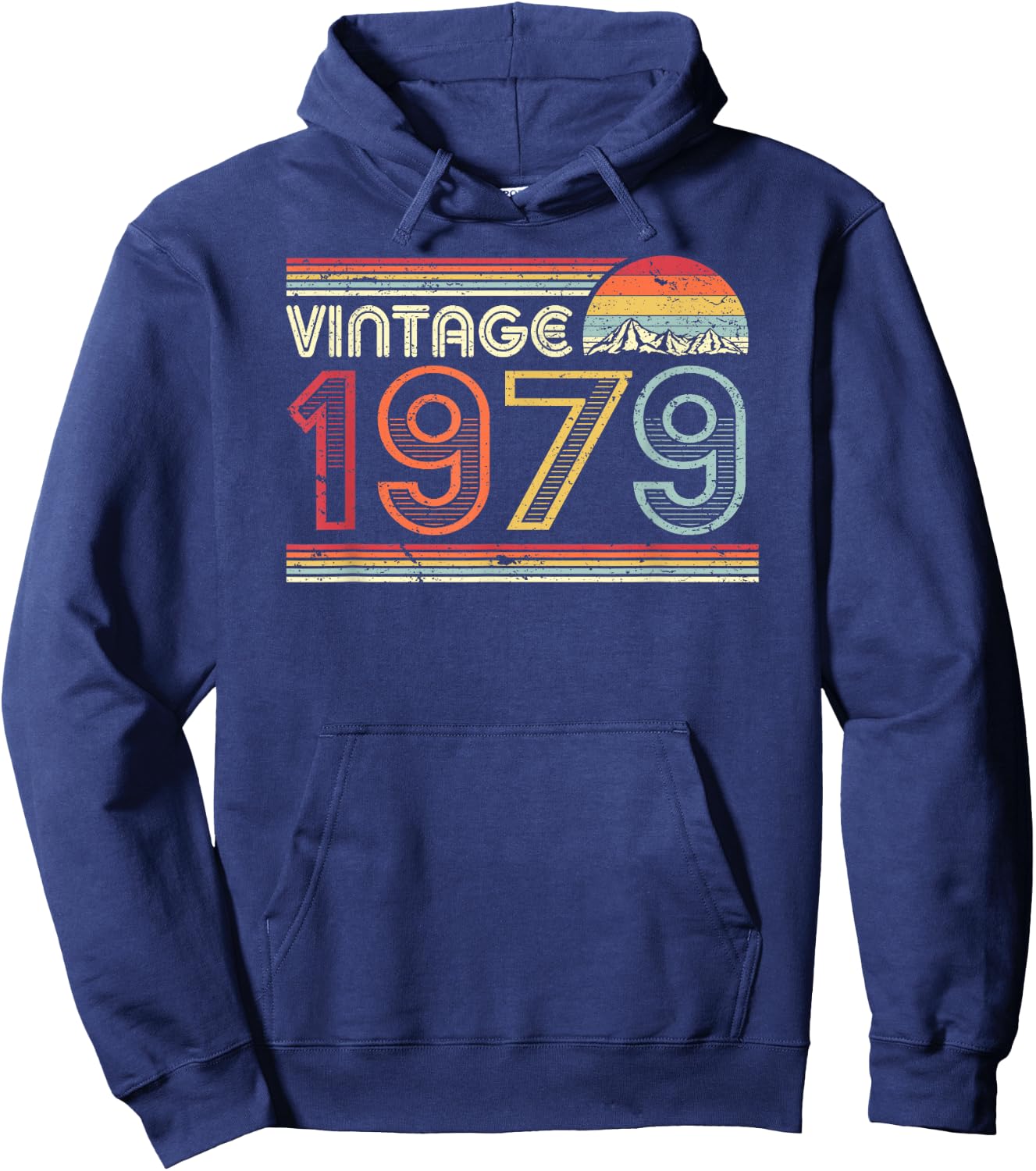 1979 Vintage Shirt, Birthday Gift . Retro Style Hoodie - Hoodie | Navy