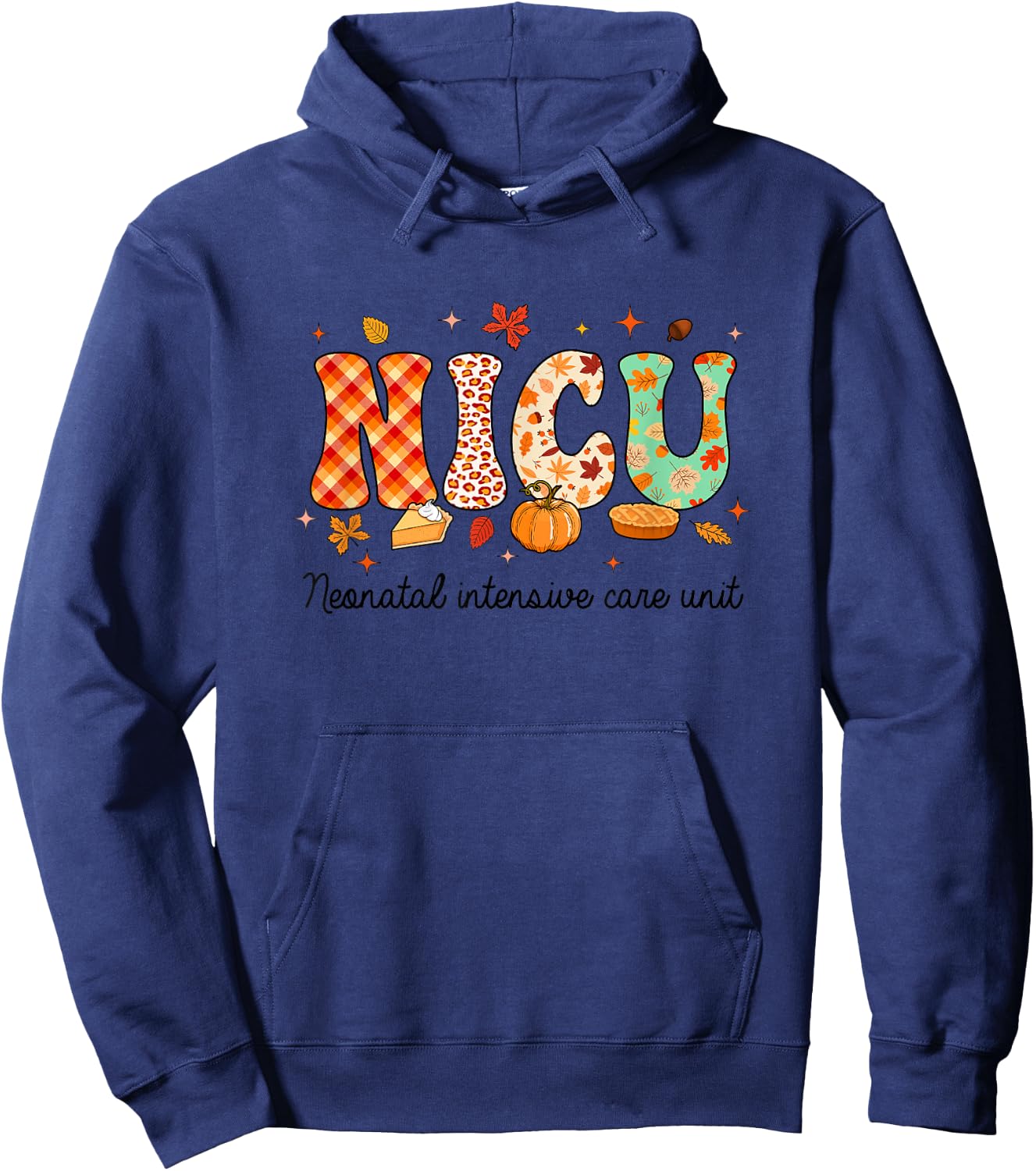 Nicu Nurse Autumn Fall Neonatal Intensive Care Unit Hoodie - Hoodie | Navy