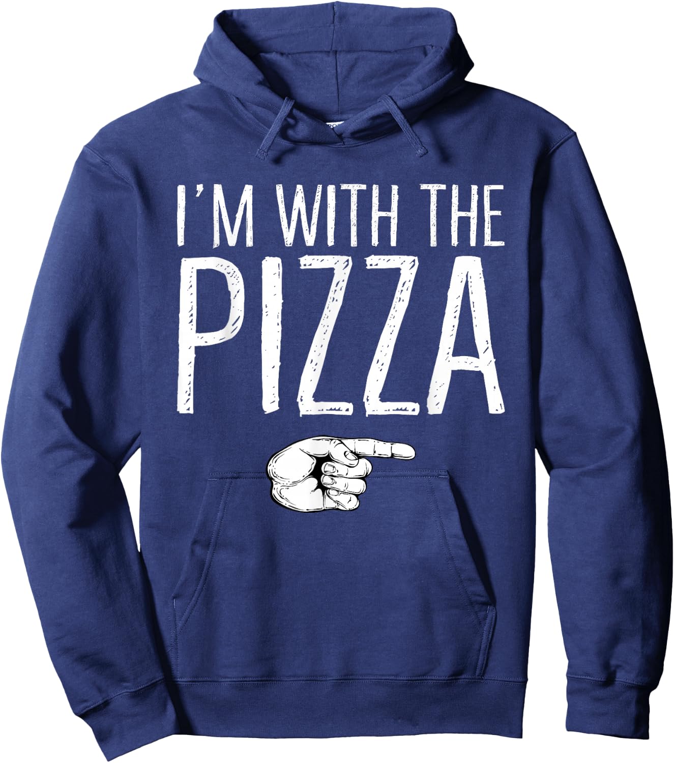 I'm With The Pizza Matching Costume Lazy Halloween Party Hoodie - Hoodie | Navy