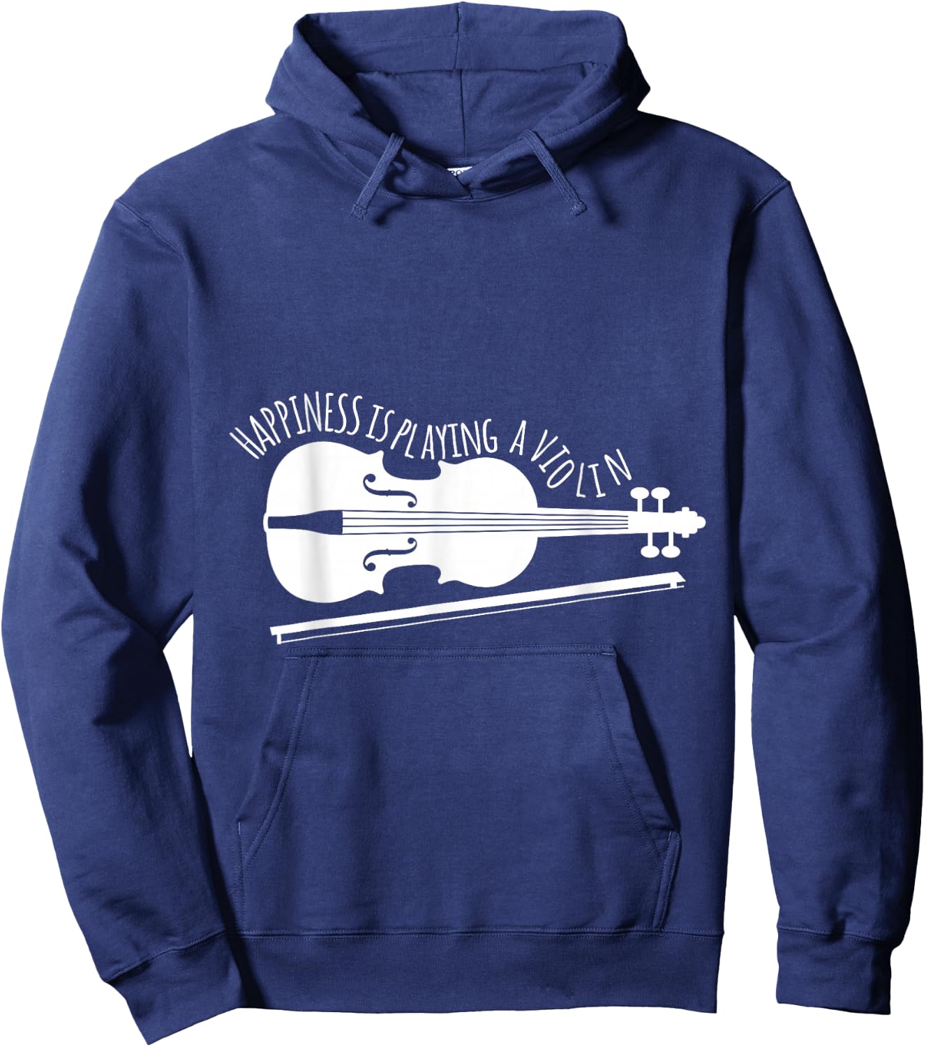 Hapiness Is Playing Violin Musician Gift Hoodie - Hoodie | Navy