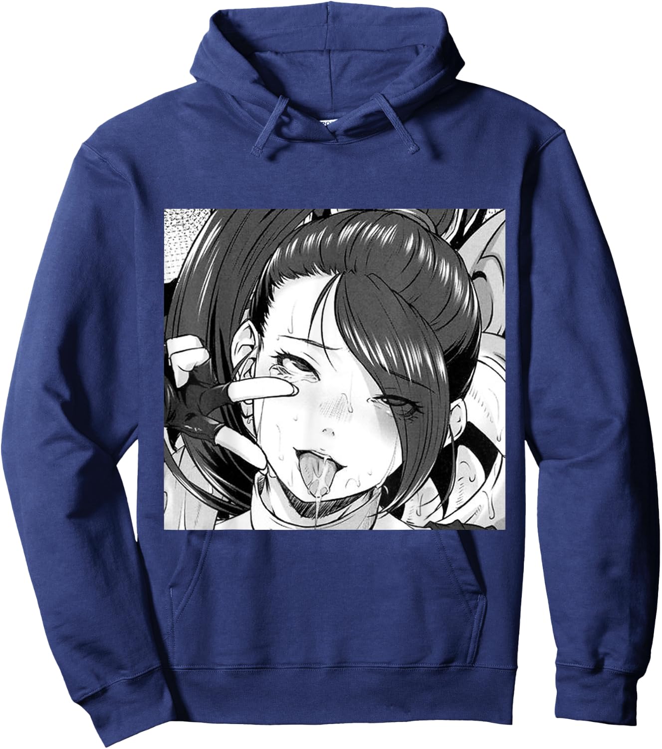 Ecchi Otaku Hentai Waifu Ahegao Girl Manga Anime Hoodie - Hoodie | Navy