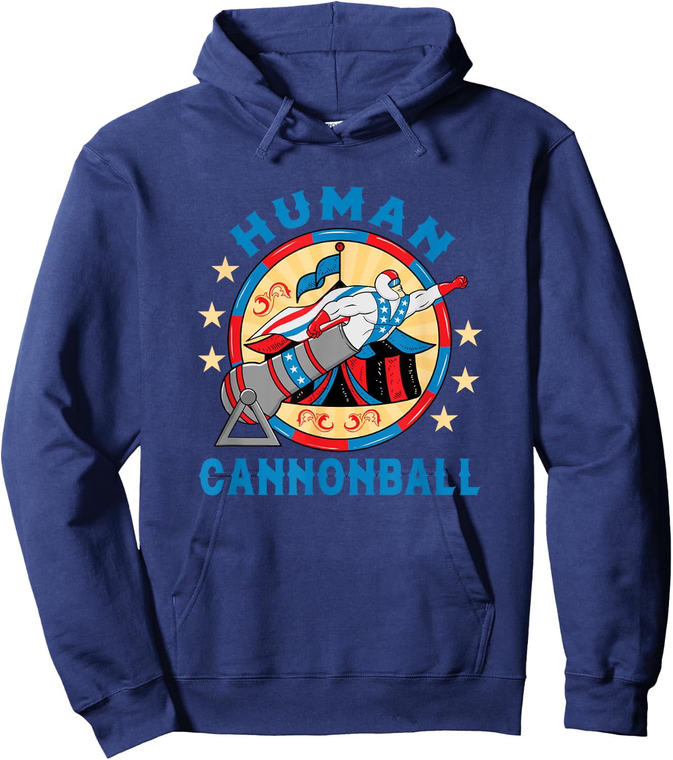 Circus Shirt -Human Cannonball Costume - Human Cannonball Hoodie - Hoodie | Navy