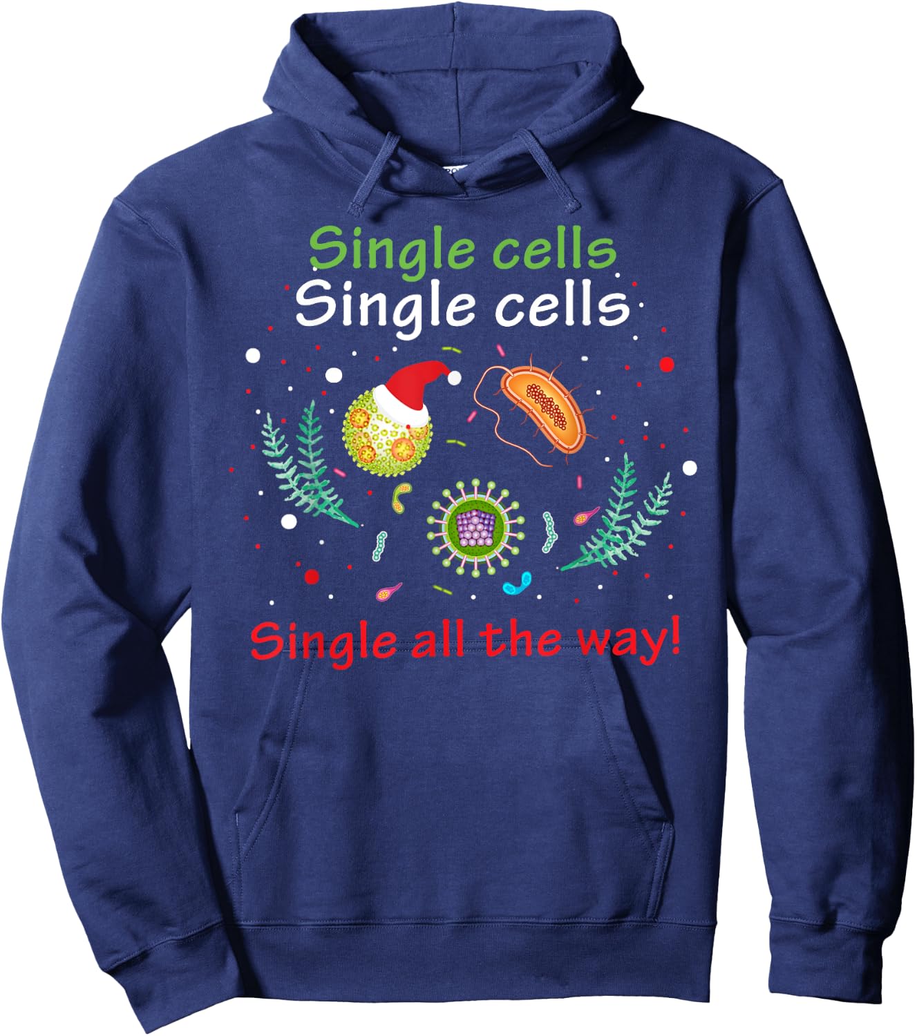 Single Cells Single Cells Science Biology Christmas Hoodie - Hoodie | Navy
