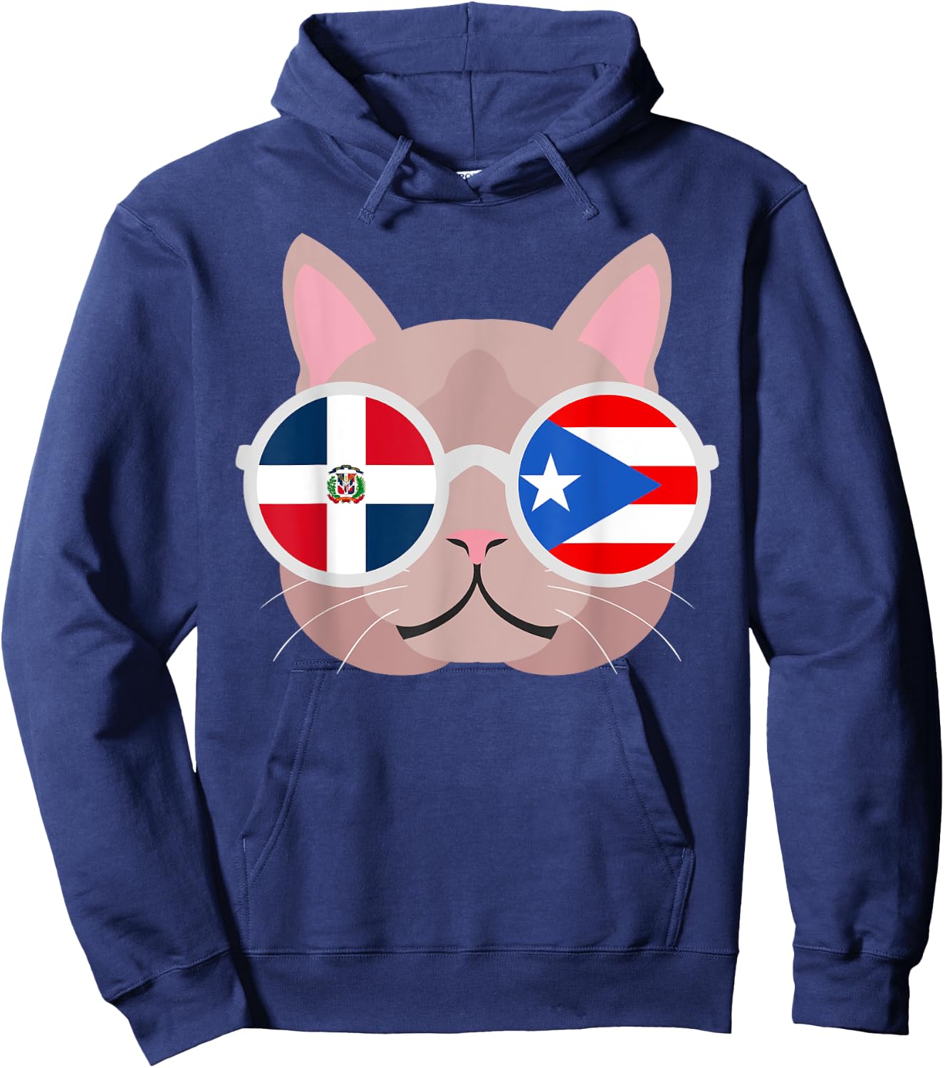 Dominirican Dominican Republic Puerto Rican Flag Pride Hoodie - Hoodie | Navy