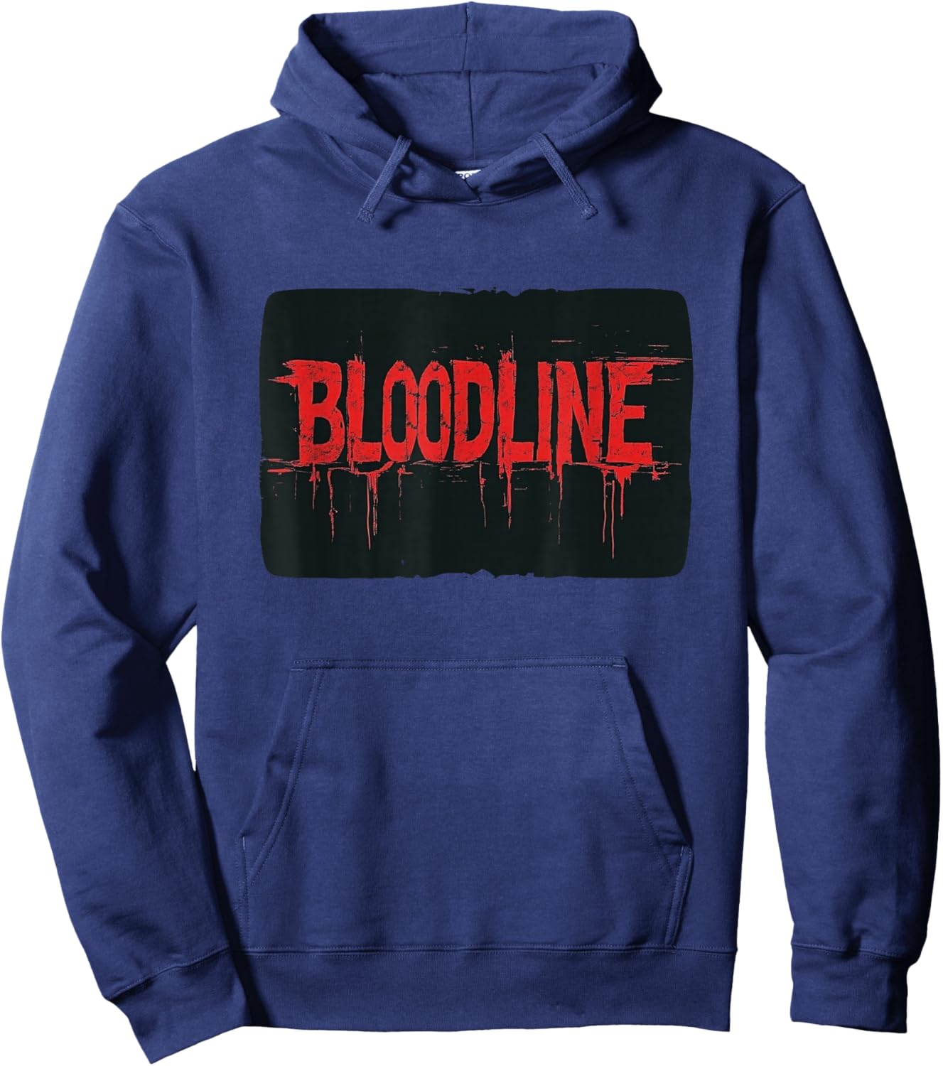 Funny Bloodline Graphic Hoodie - Hoodie | Navy