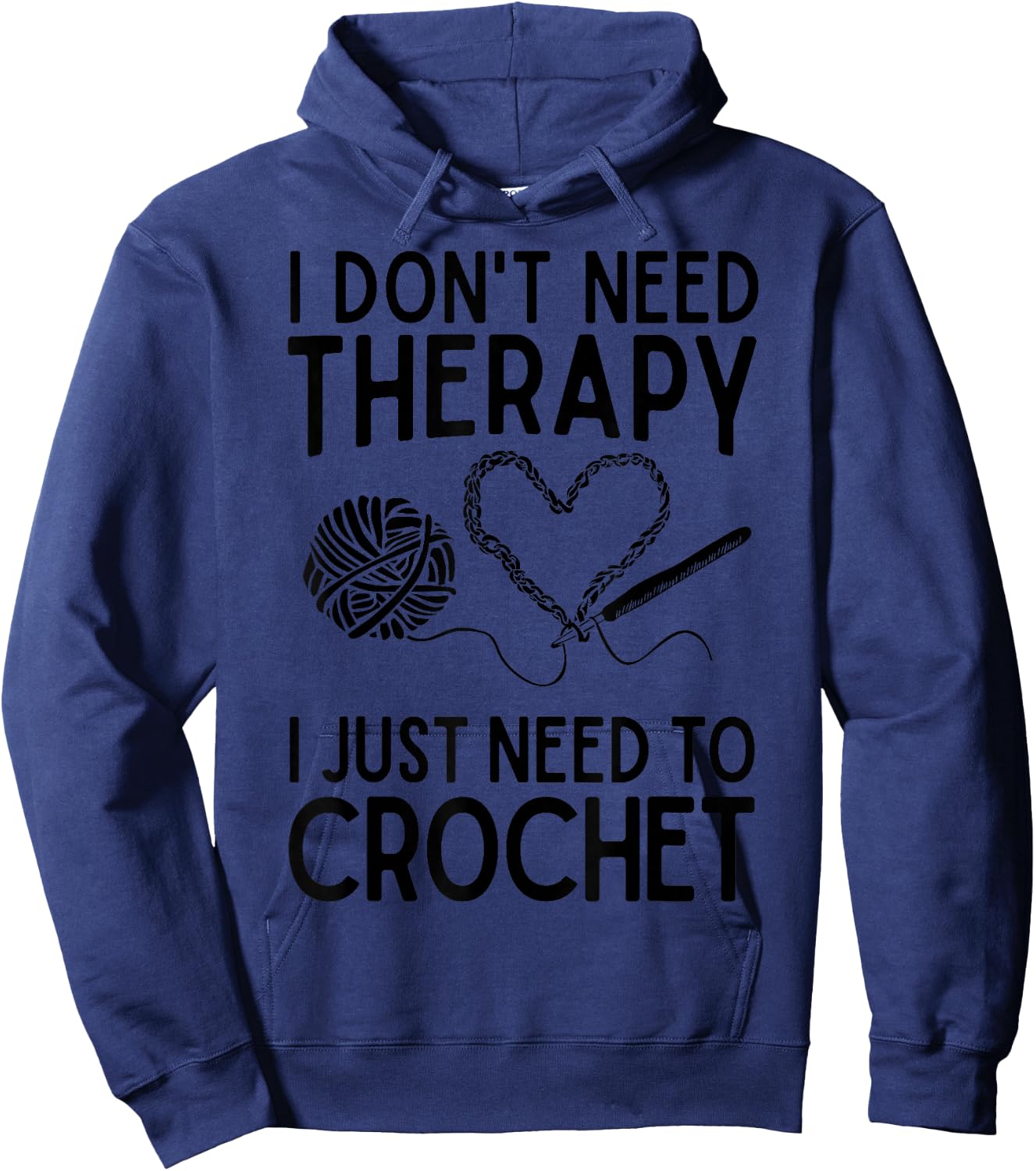 Funny Crocheting Design Girls Crocheter Crochet Hoodie - Hoodie | Navy