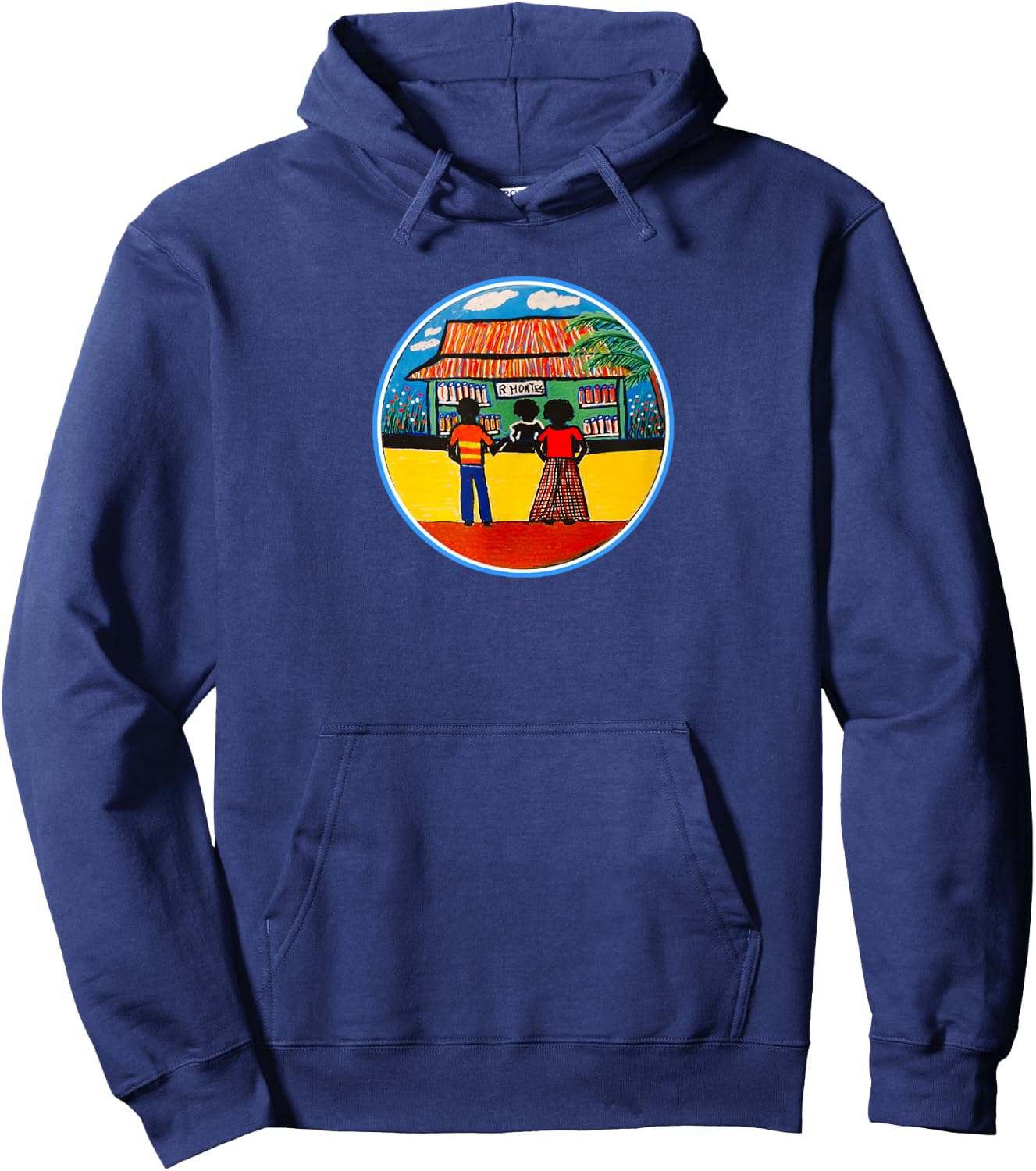 Pyram's Heart Rustic Design- Caribbean Essentials Hoodie - Hoodie | Navy