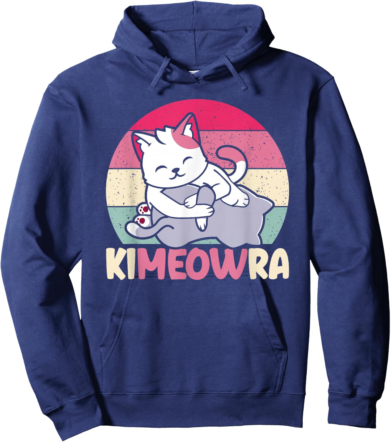 Cute Kimeowra | Funny Brazilian Jiu Jitsu BJJ Cat MMA Hoodie - Hoodie | Navy