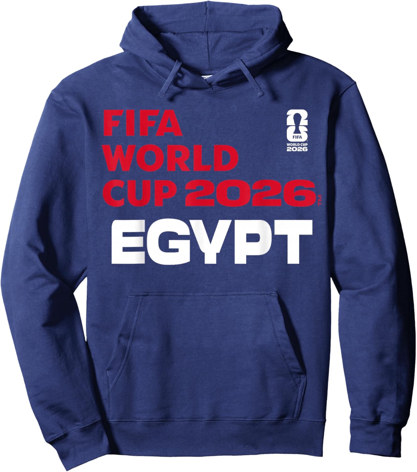 FIFA World CUP26 Egypt Block Letters Hoodie - Hoodie | Navy