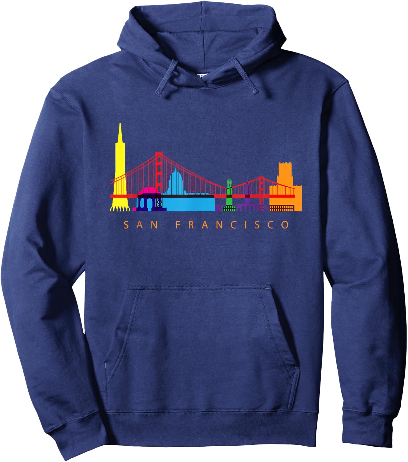San Francisco, California, USA Skyline Souvenir Hoodie - Hoodie | Navy