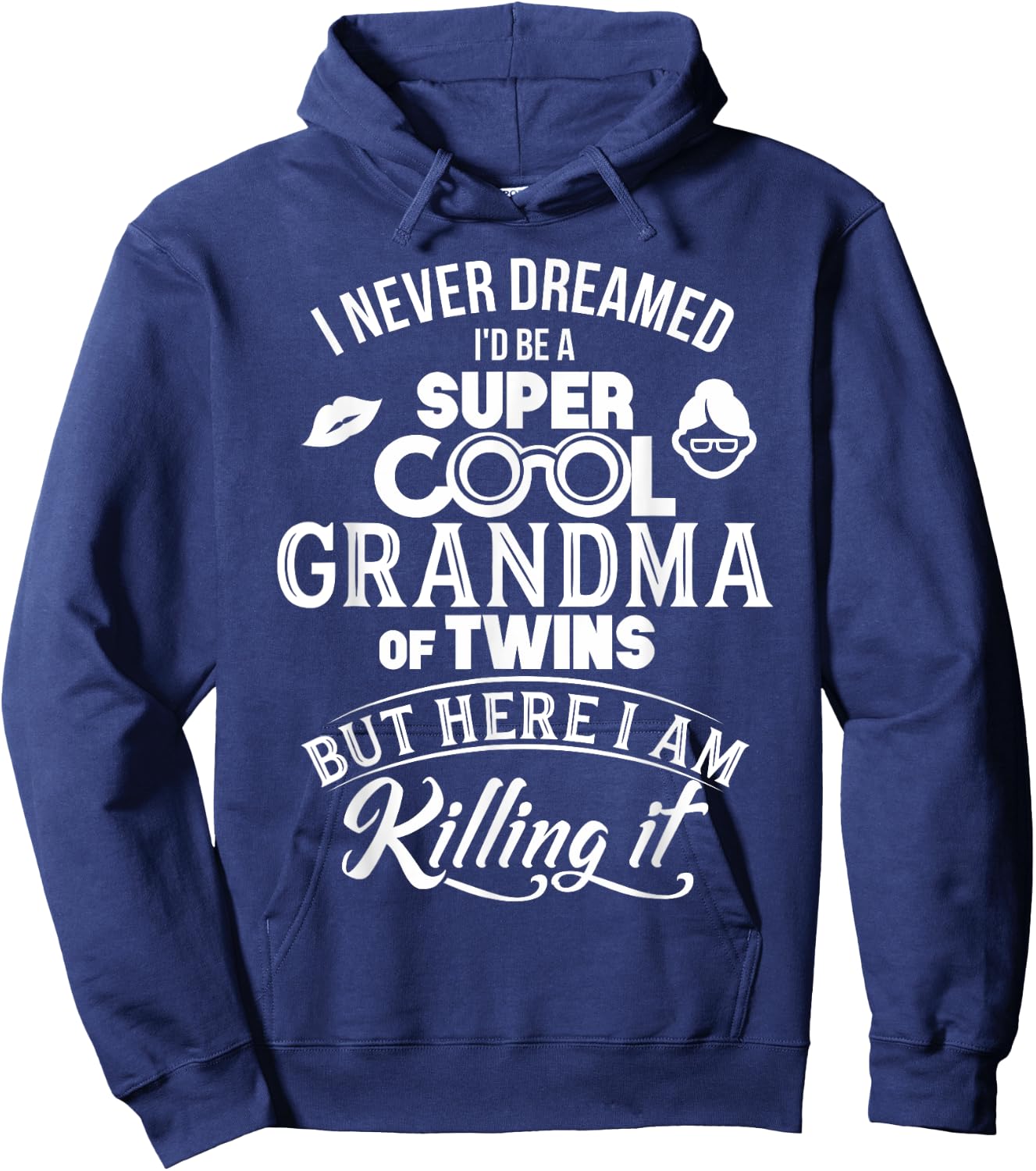 Super Cool Grandma Of Twins Mothers Day Shirt Gifts Hoodie - Hoodie | Navy