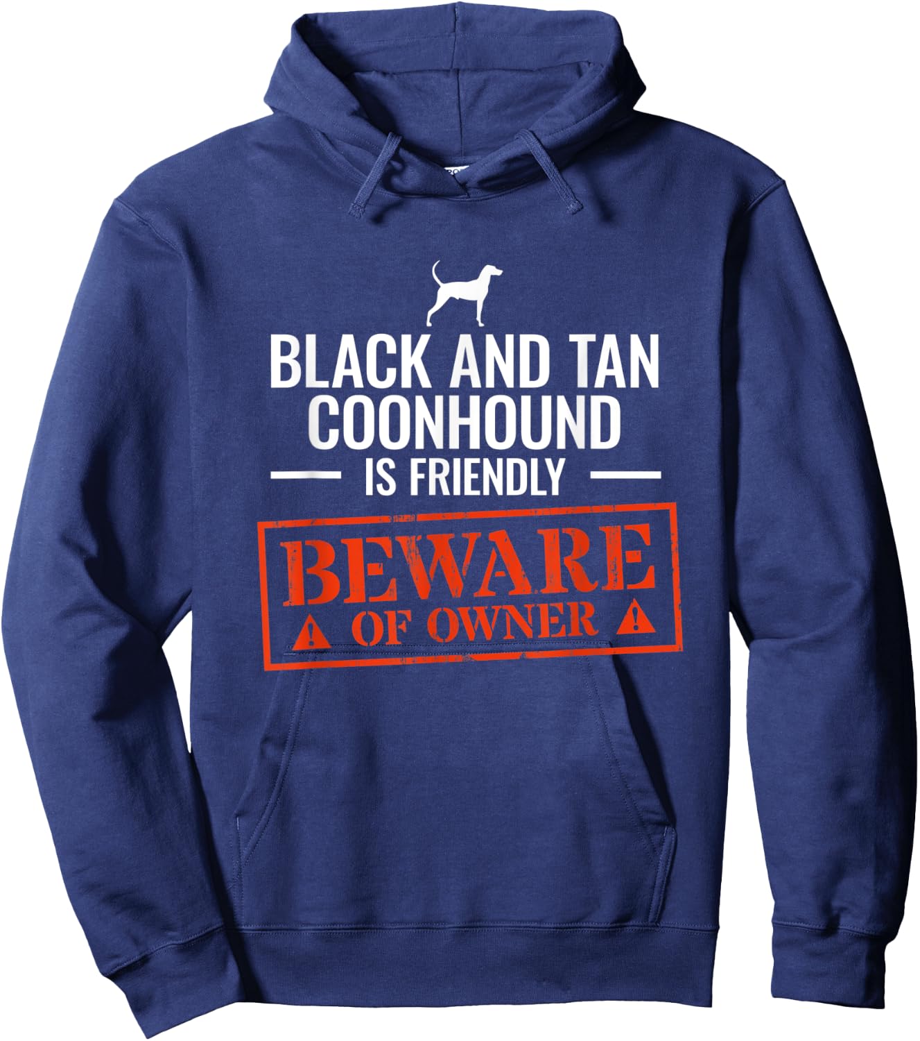 Black And Tan Coonhound Hoodie - Hoodie | Navy