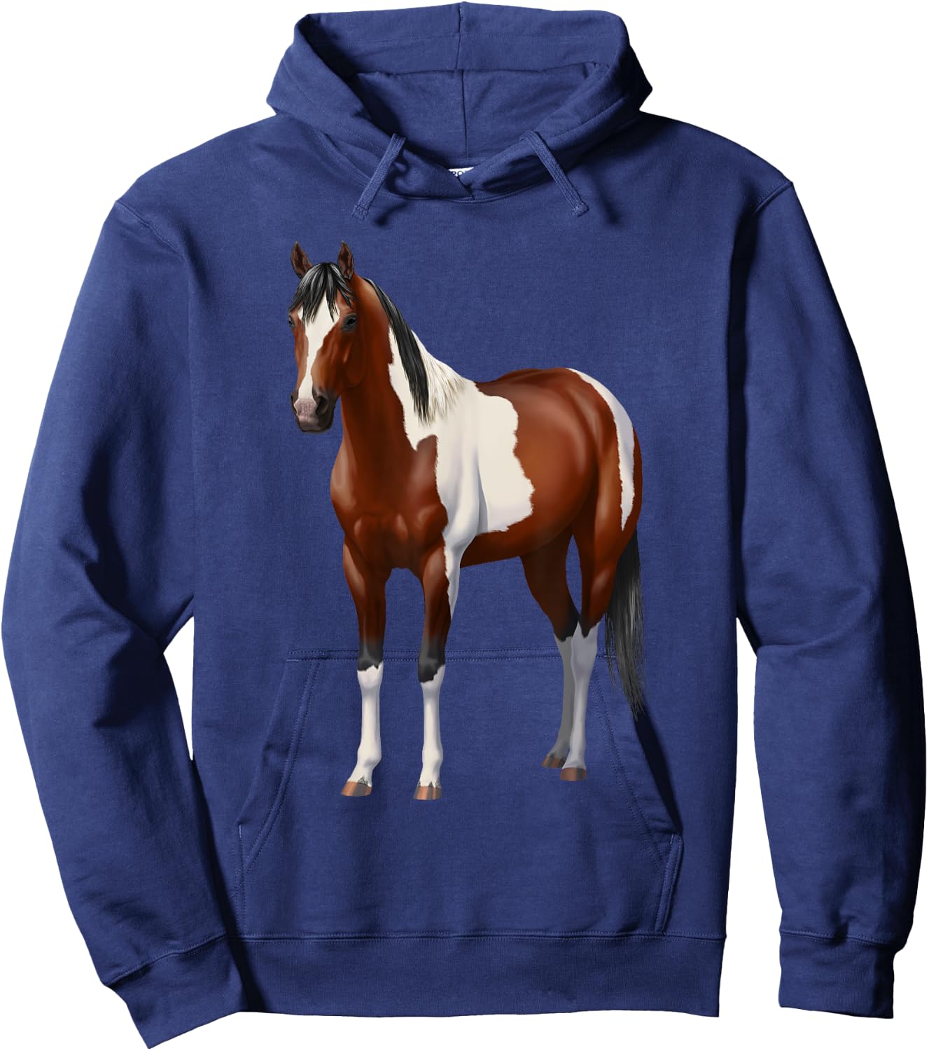Beautiful Brown Bay Pinto Paint Horse Lover Gift Hoodie - Hoodie | Navy
