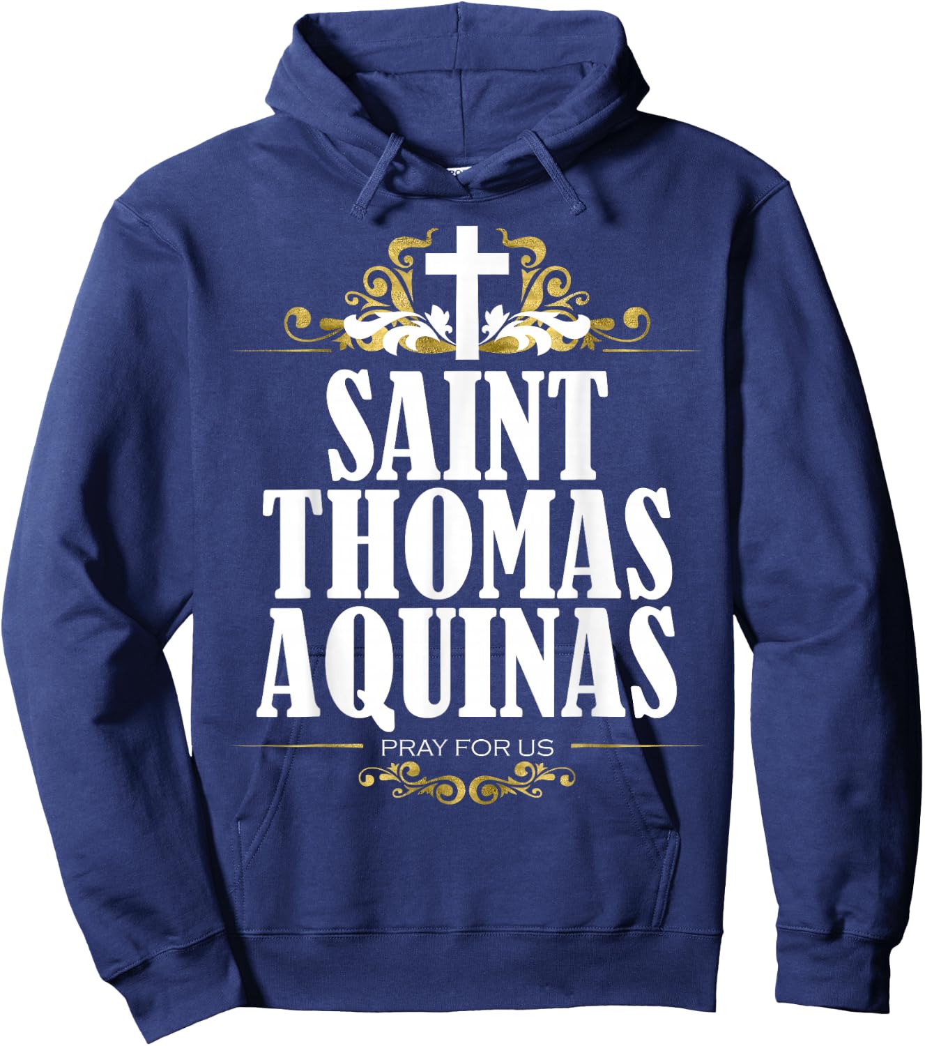 St. Thomas Aquinas Philosophy Catholic Theology Saint Hoodie - Hoodie | Navy