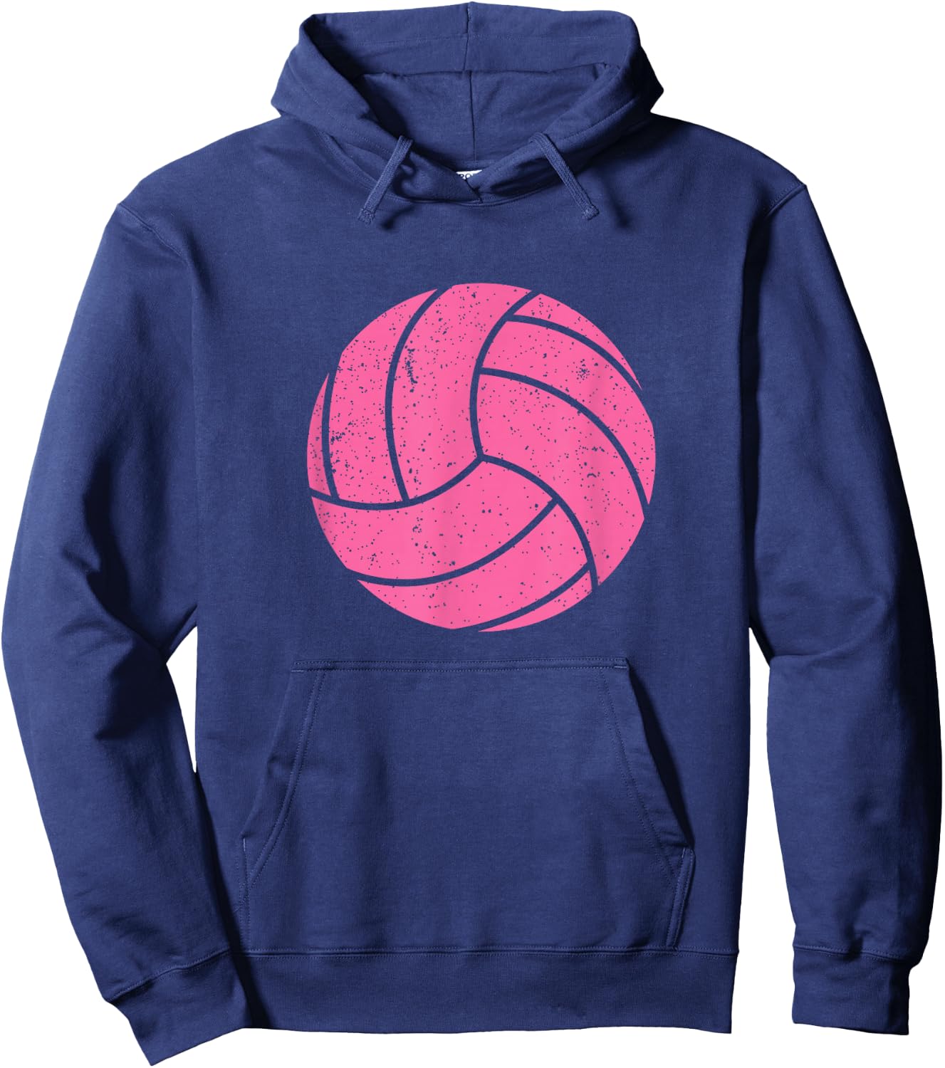 Cute Pink Volleyball Player, Fan, Coach, Mom Hoodie - Hoodie | Navy