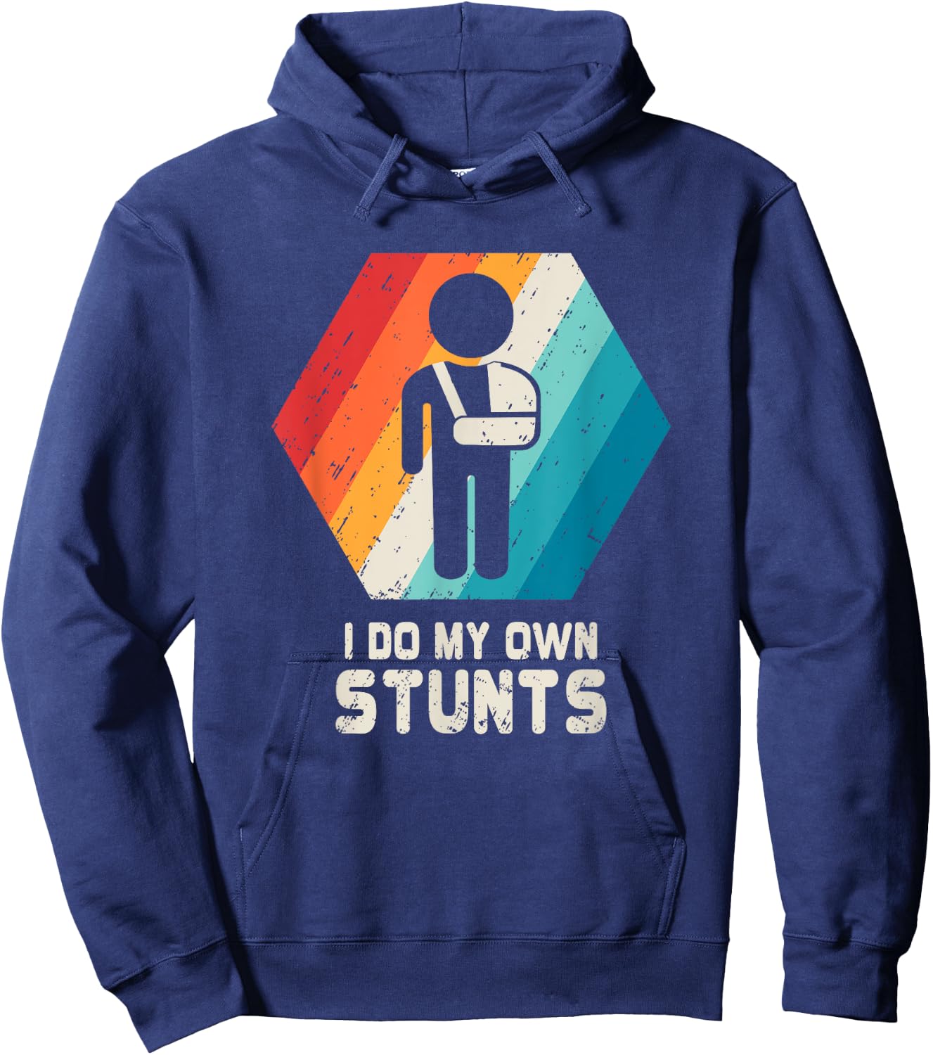 Shoulder Surgery Shirt Get Well Broken Arm Sling Funny Gift Hoodie - Hoodie | Navy