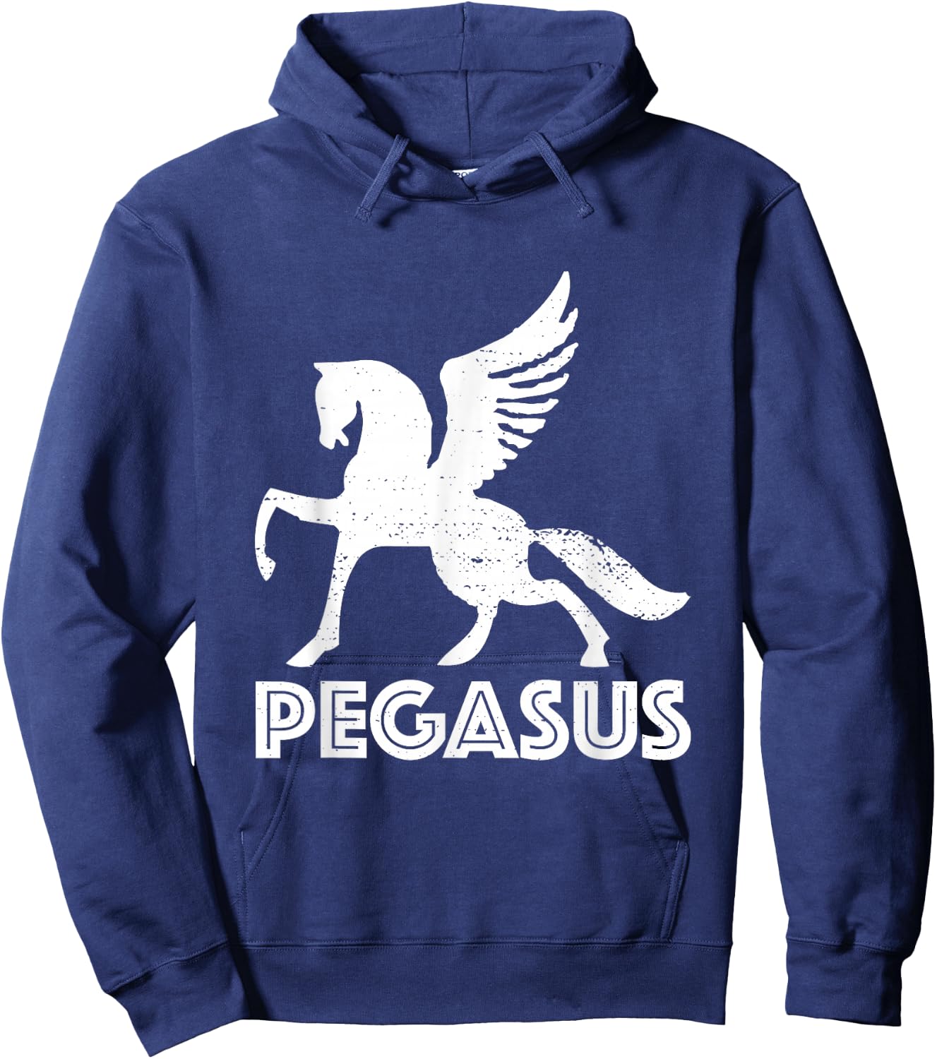 White Pegasus T Shirt Distressed Magic Unicorn Horse Galaxy Hoodie - Hoodie | Navy