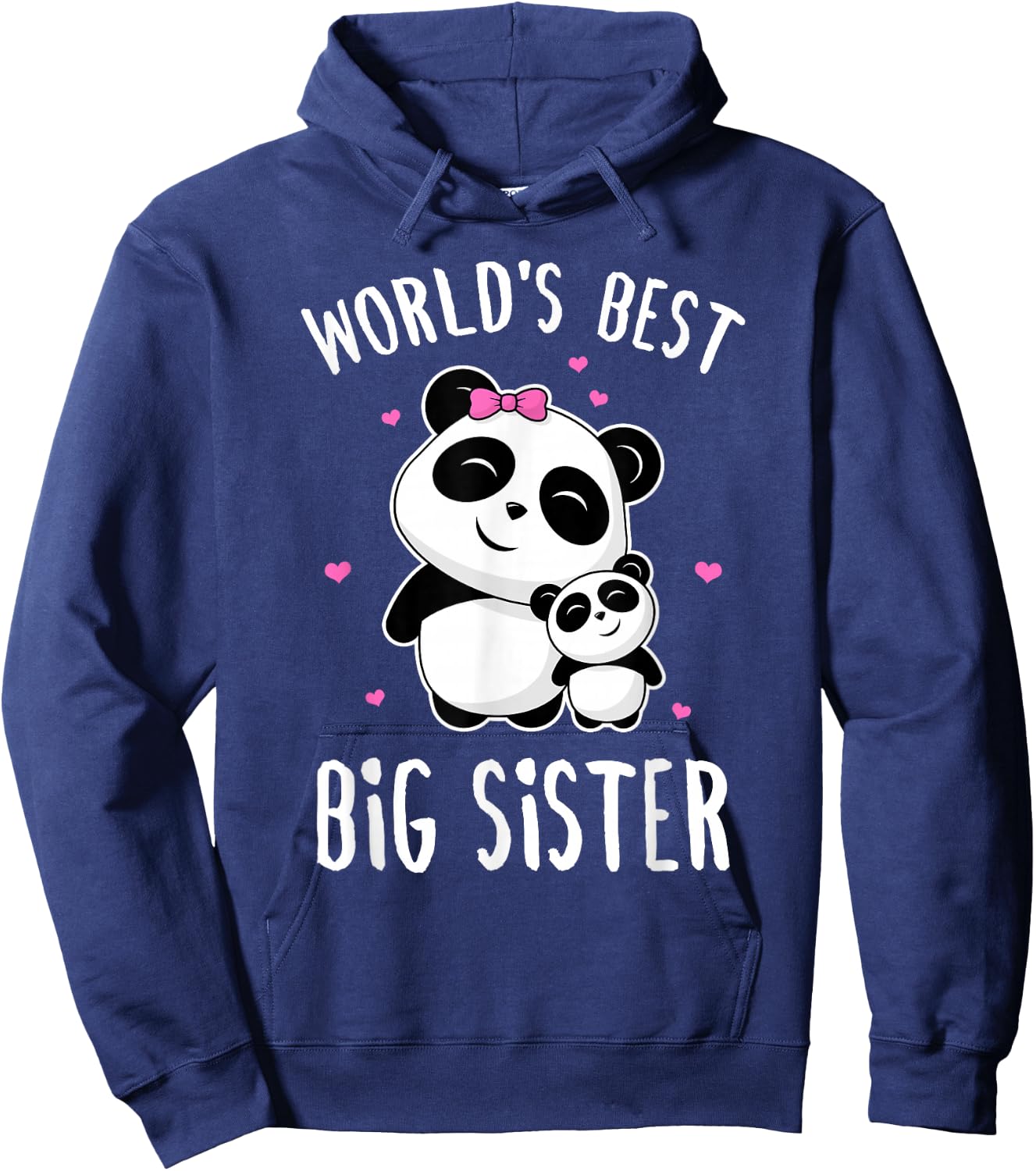 World's Best Big Sister - Cute Pandas Panda Siblings Gift Hoodie - Hoodie | Navy