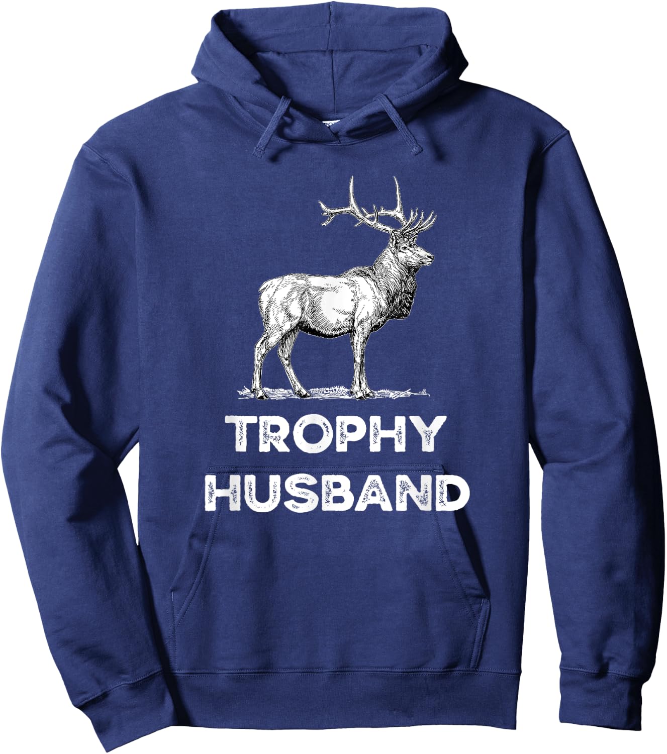 Men's Trophy Buck Father's Day Design for Husband Hoodie - Hoodie | Navy