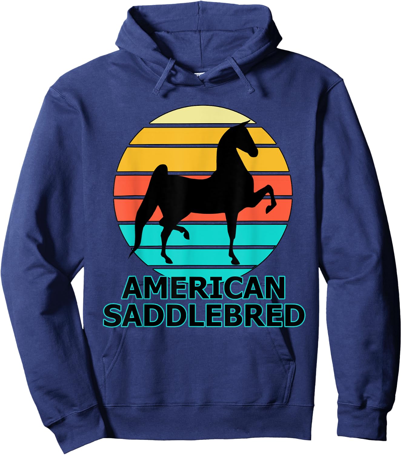 World Champion Saddlebred, Training 3 Gaited Horses, Equine Hoodie - Hoodie | Navy