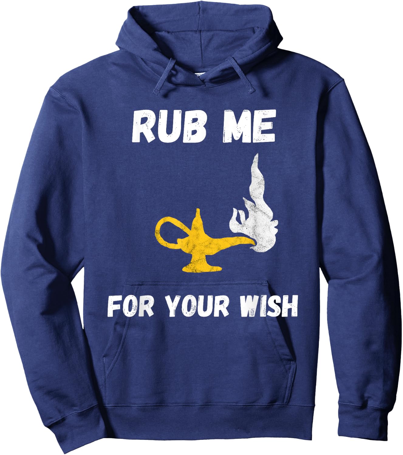 Funny Genie Lamp Rub Me Wishes Aladin Costume Hoodie - Hoodie | Navy