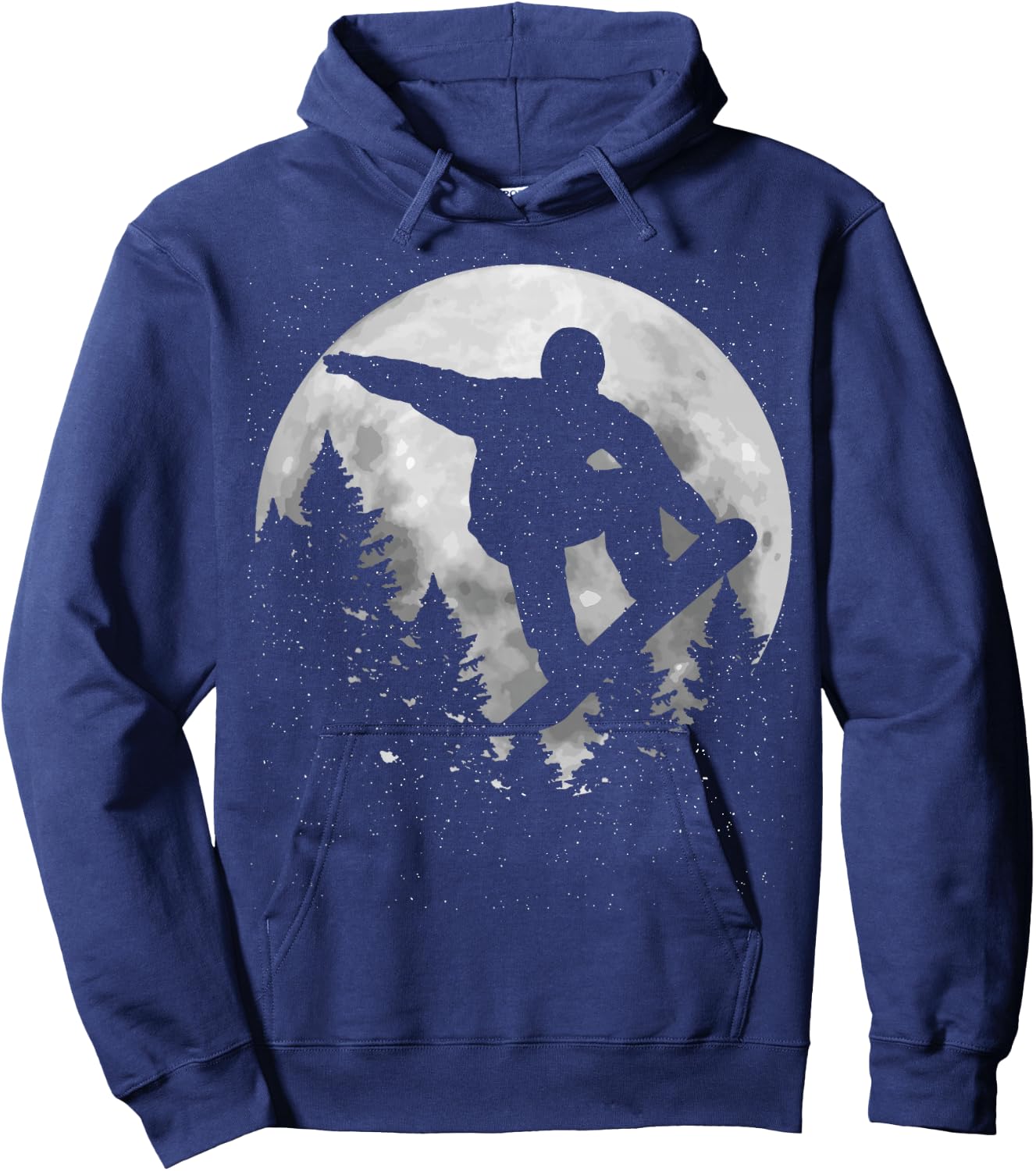 Snowboard Moon Snowboarding Winter Sports Snowboarder Gift Hoodie - Hoodie | Navy