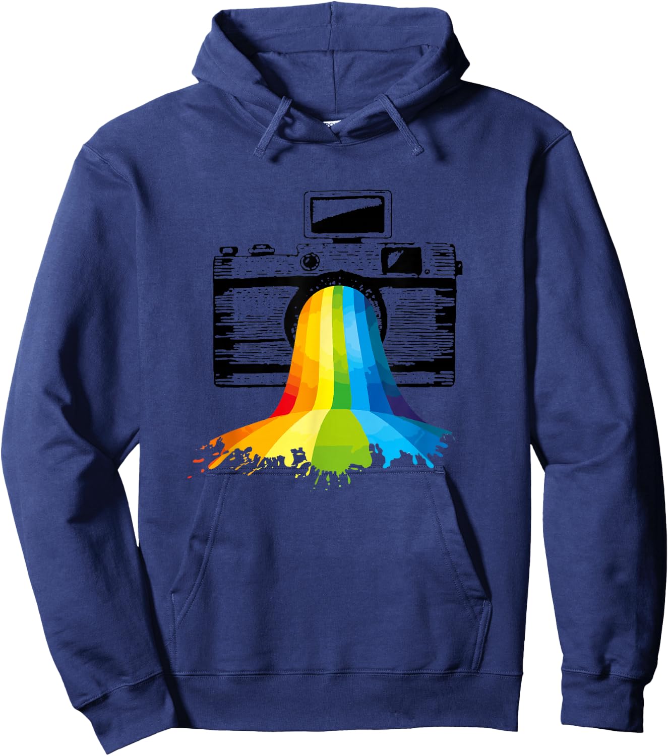 Photography Art Camera Rainbow Photographer Gift Hoodie - Hoodie | Navy